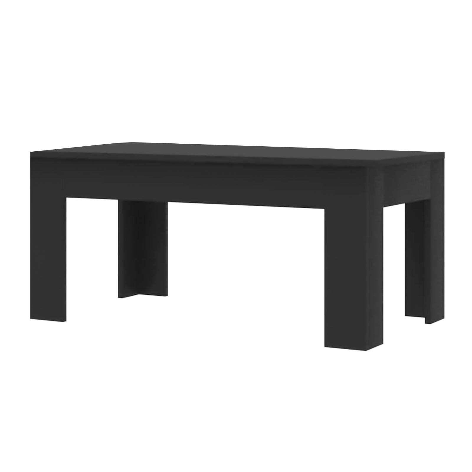 "Dama" low living room table in oak wood, 122x65 cm, 45 cm high