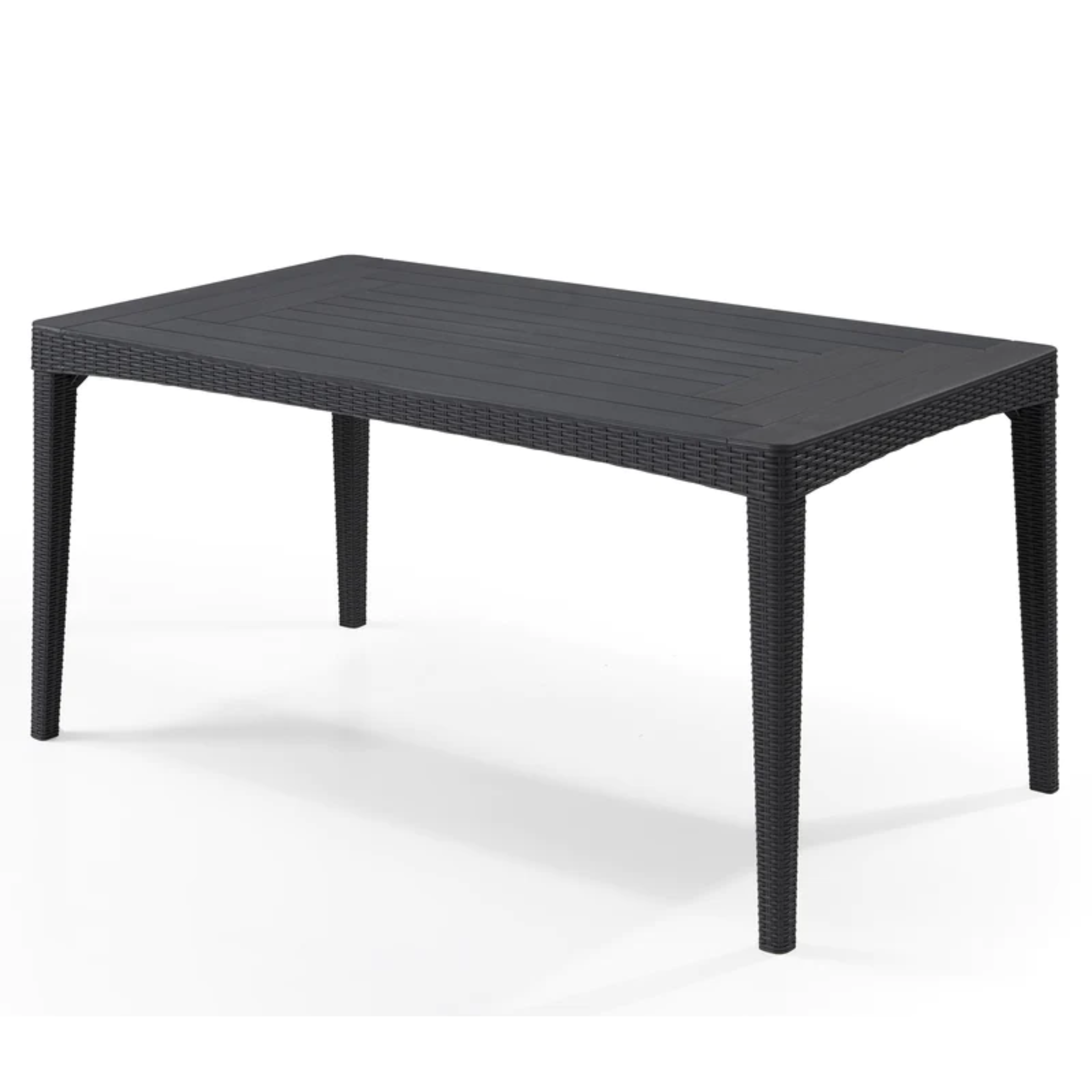 6-seater "Giron" resin garden table, 160x90 cm, 74 cm high