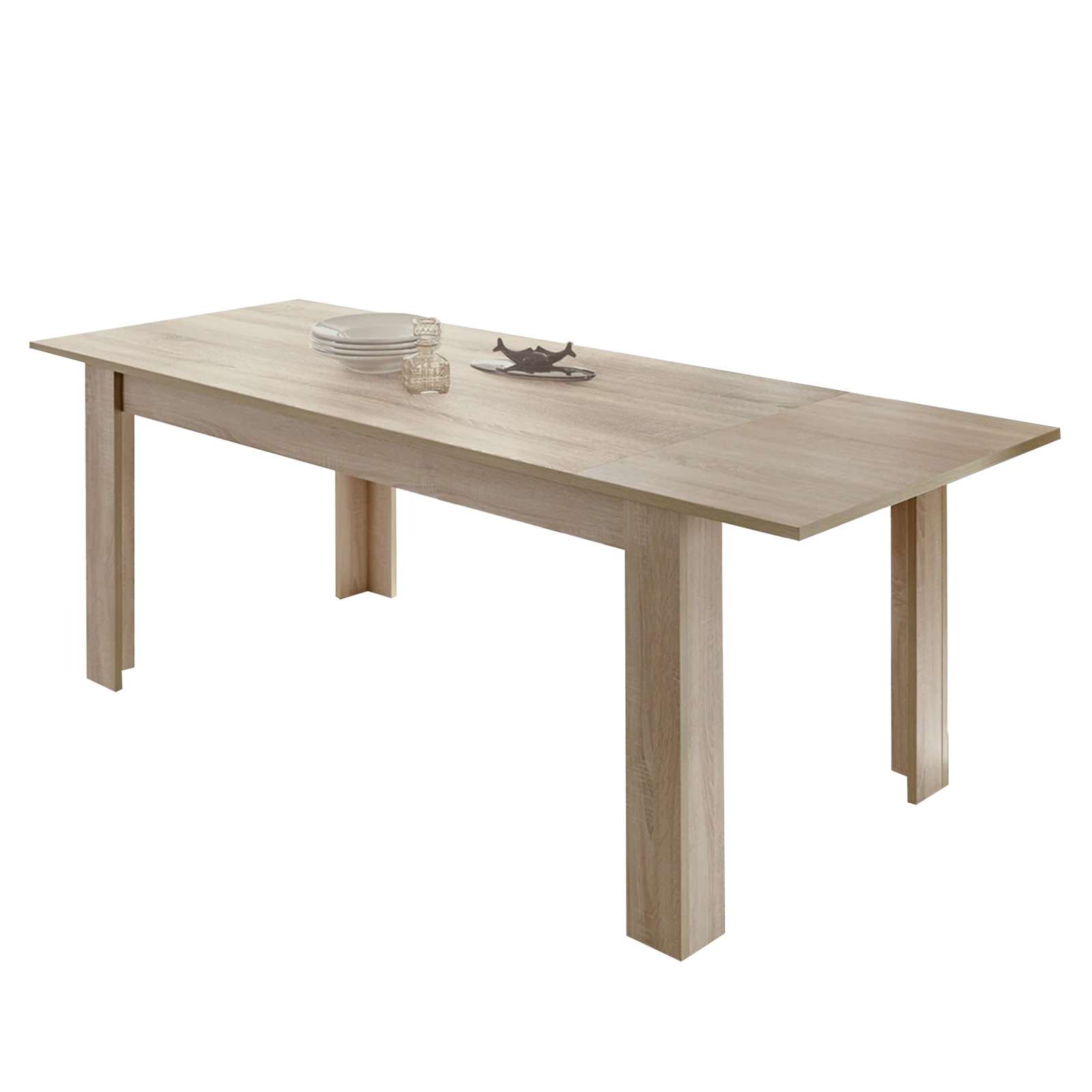 Extendable modern table "Dama" in oak wood 137/185x90 ​​cm 79h