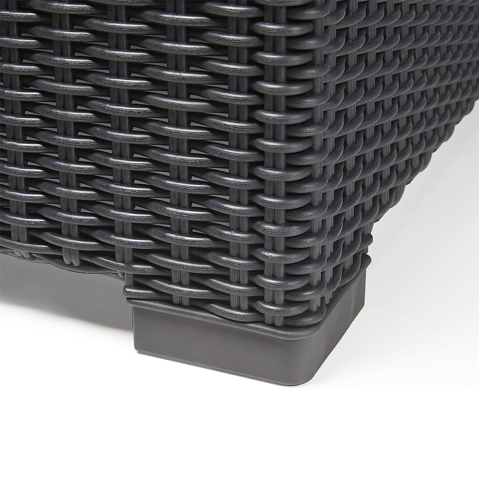 Divano 2 posti in resina "California" effetto rattan con cuscini cm 141x68 72h