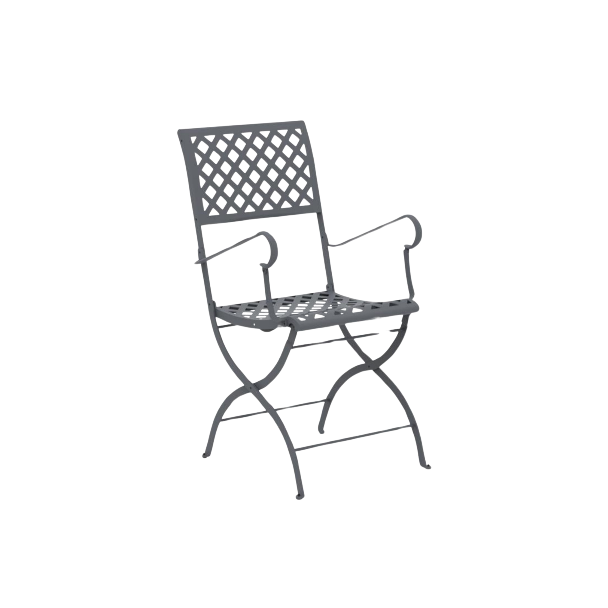 Set of "Springtime" folding metal garden chairs, 52x56 cm, 90 cm high.