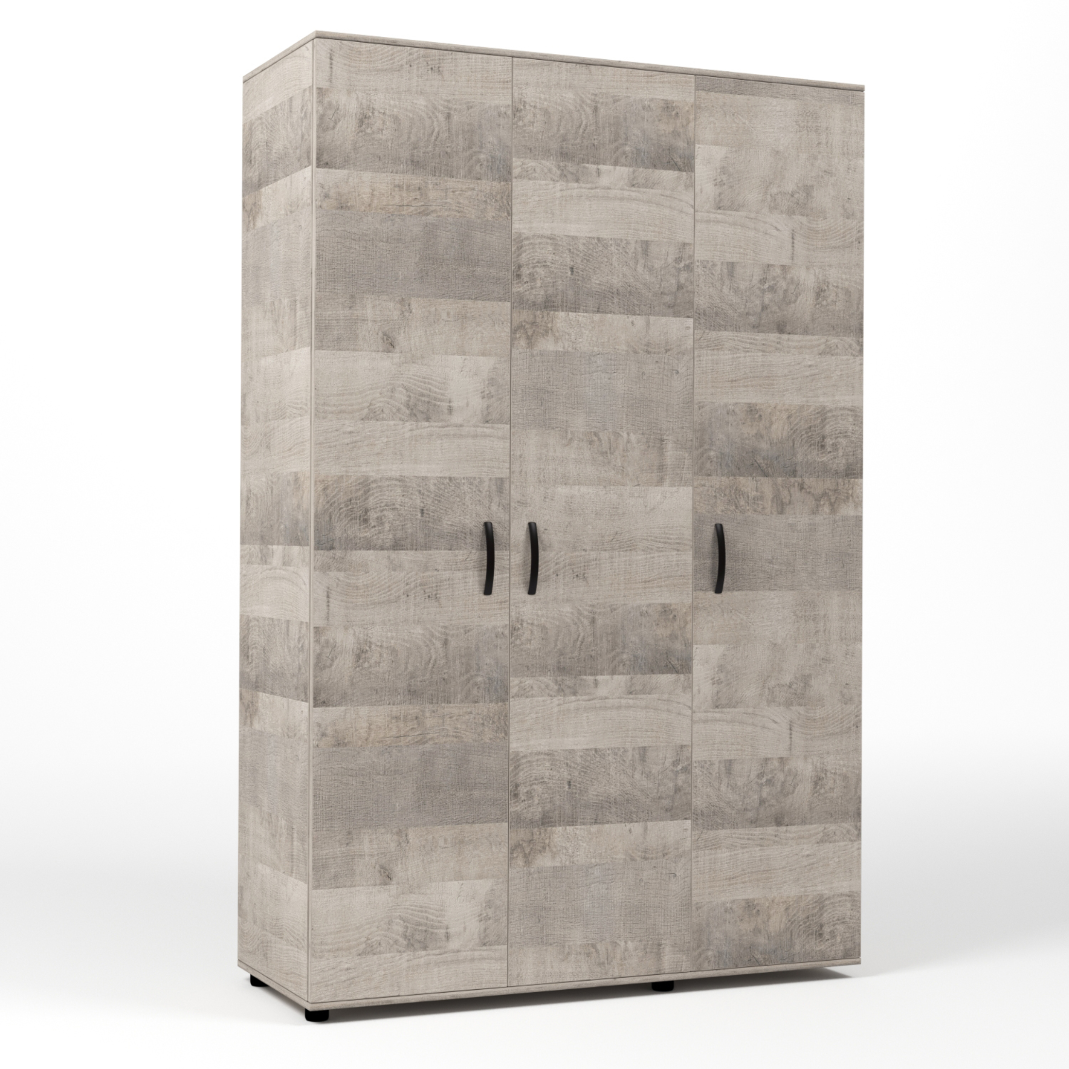 "Clax" modern wooden 3-door wardrobe, 120x52 cm, 205 cm high