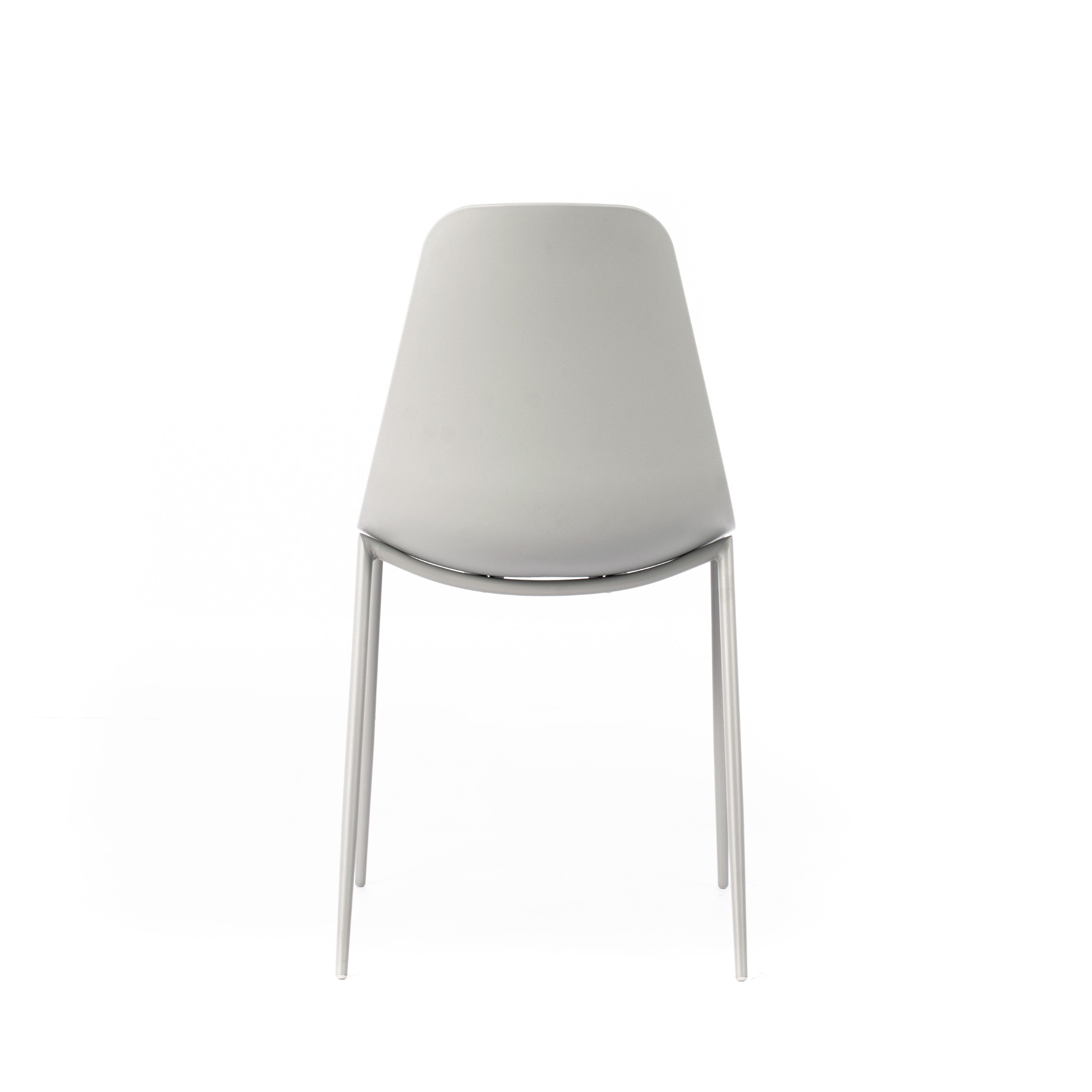 Set of modern "Kate" polypropylene chairs for living room with painted metal frame