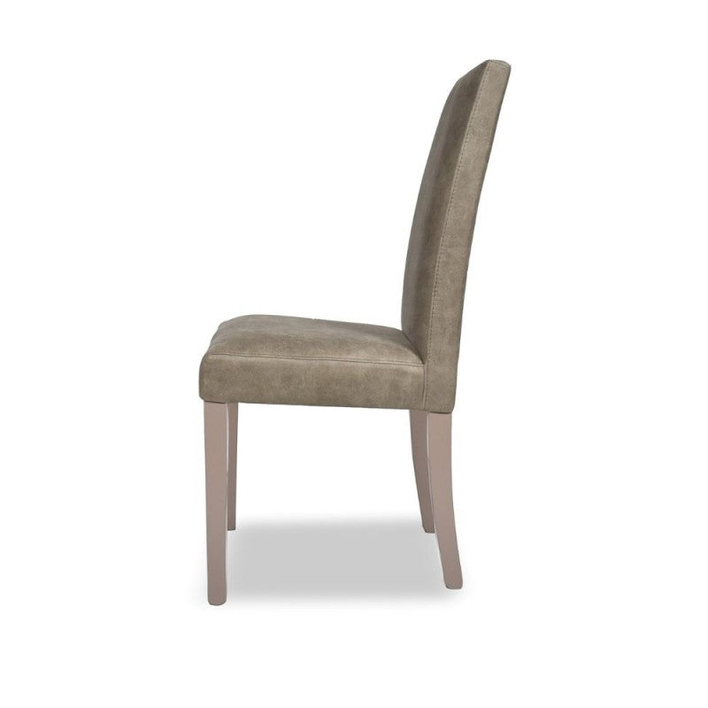 Set of "Nancy" dining chairs upholstered in fabric with wooden legs cm 47x47 101h
