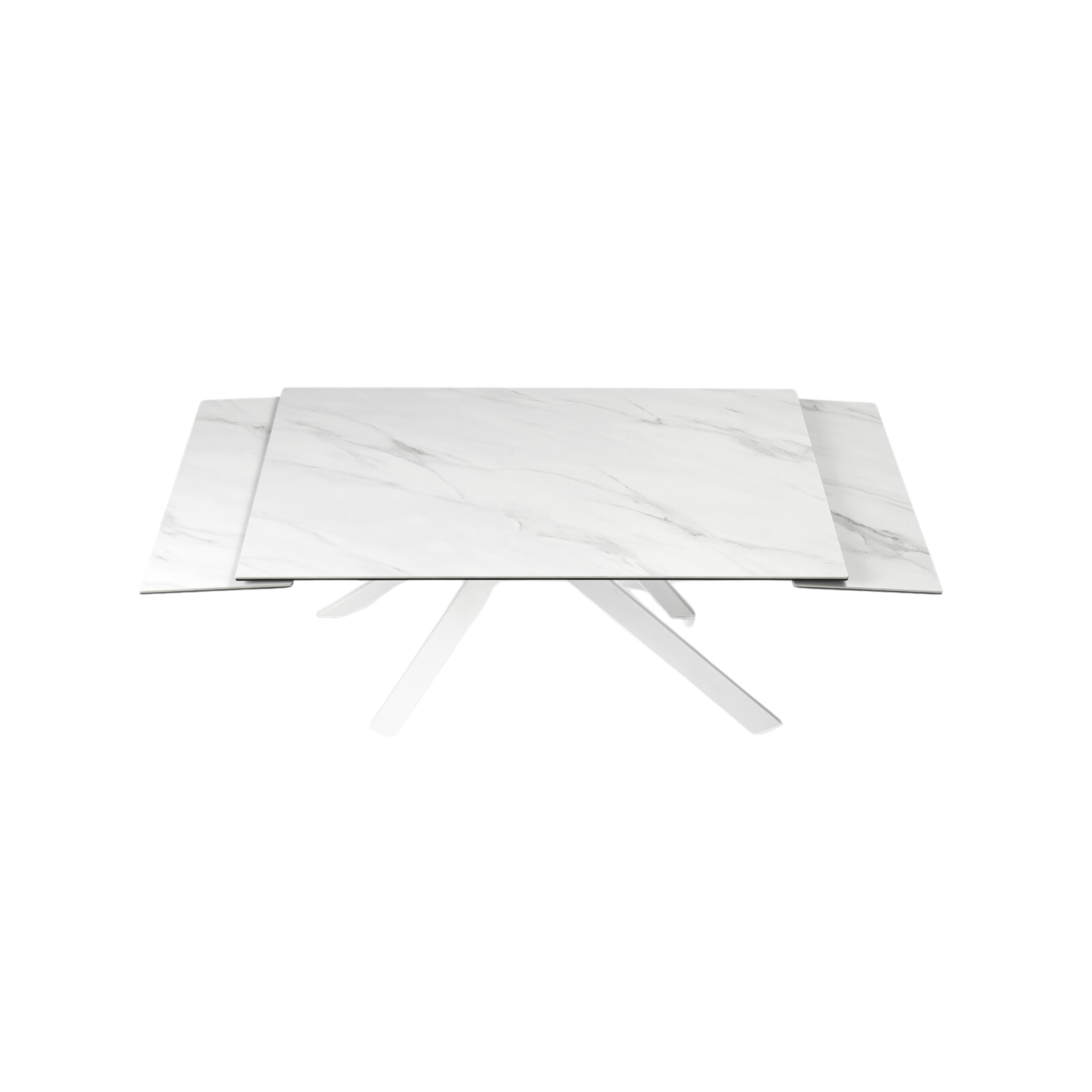 "Caio" modern extendable dining table with porcelain stoneware top