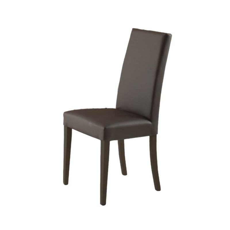 Conjunto de sillas de comedor "Nancy" tapizadas en ecopiel con patas de madera, 47x47 cm, 101h