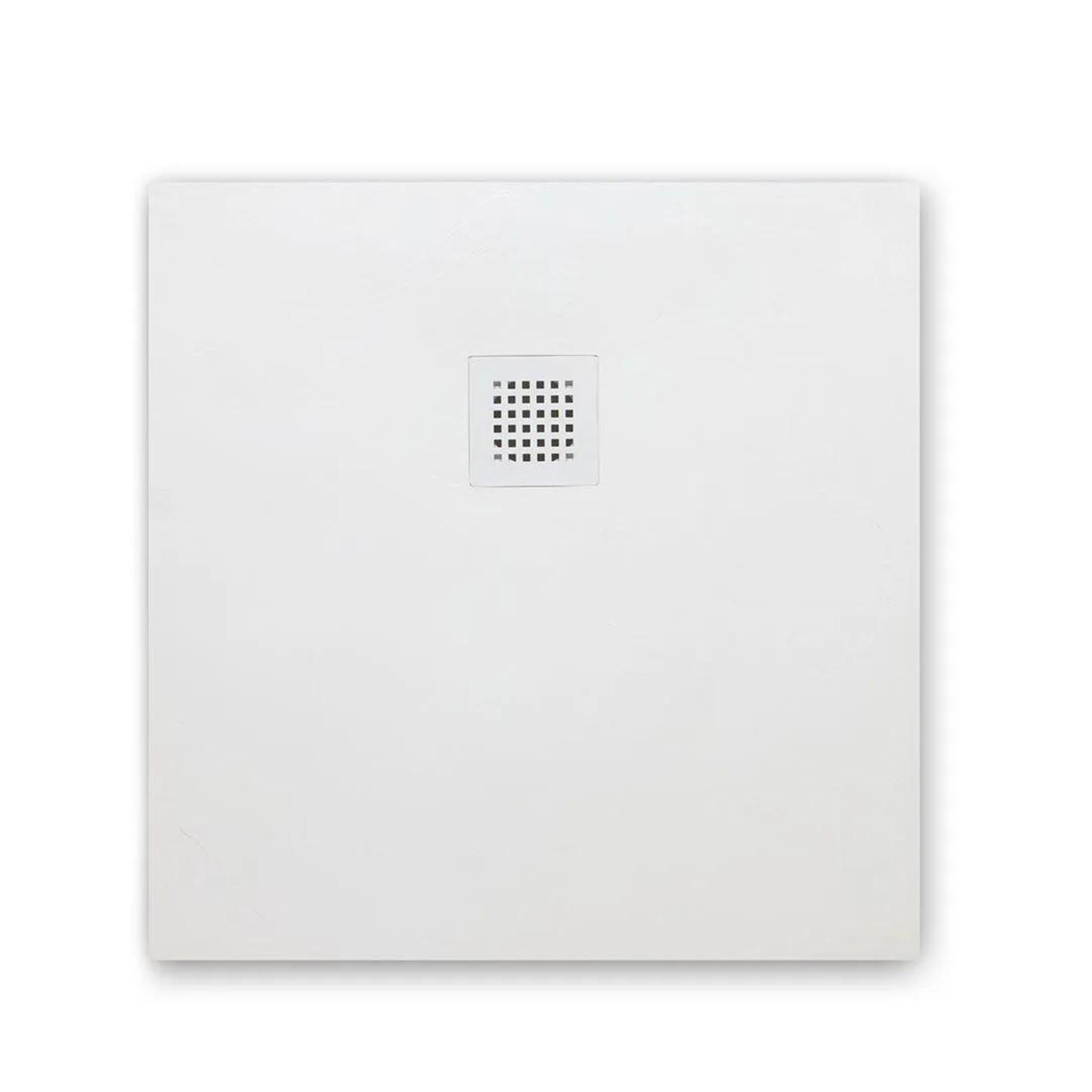 "Milano" thin square shower tray in non-slip stone-effect resin