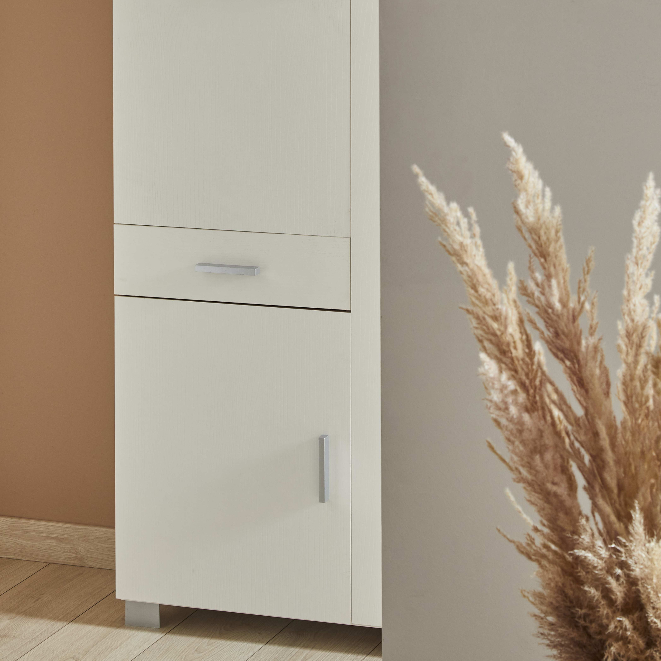 Elegant 3-door, 1-drawer "Raffy" wooden cabinet, 77x34 cm, 178h