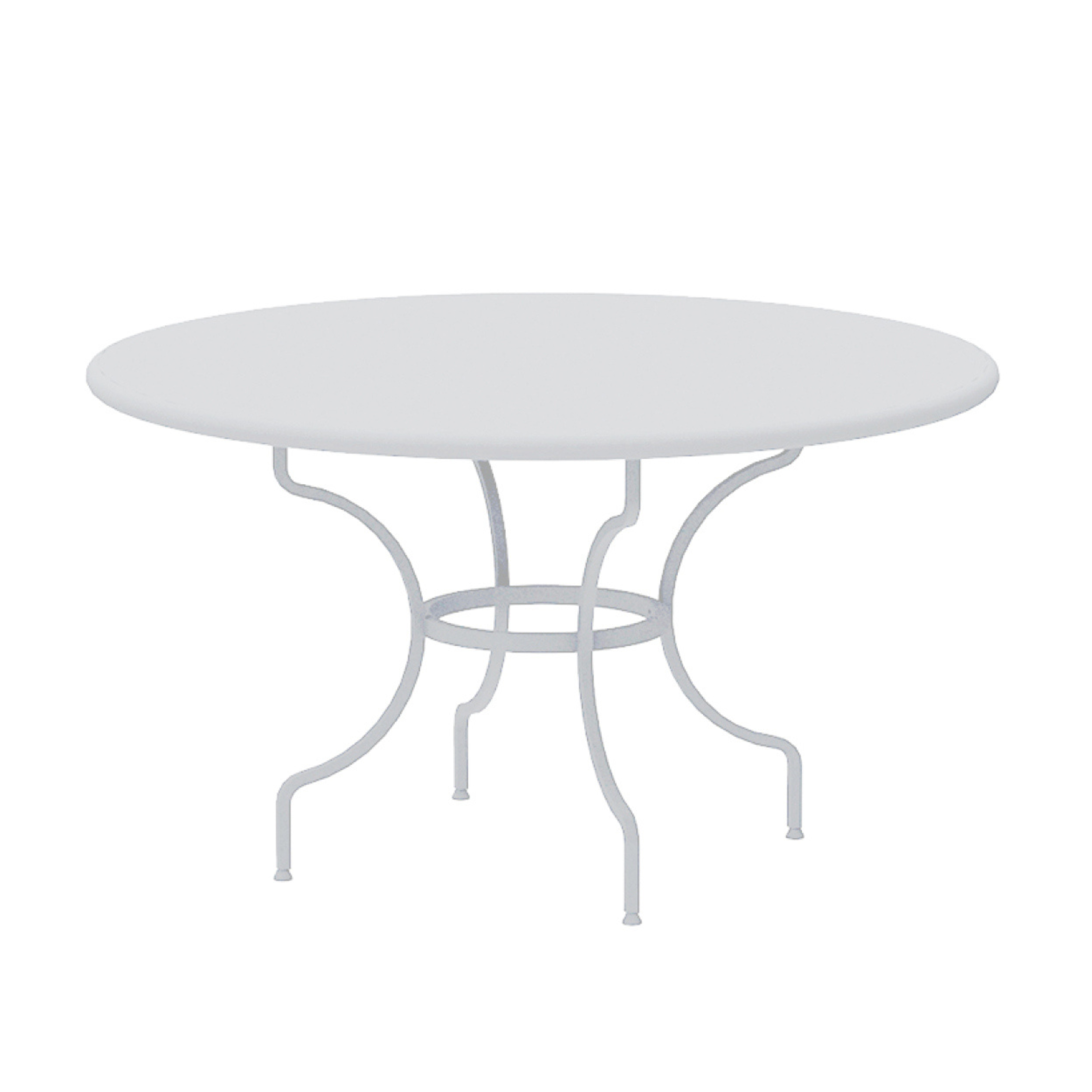 "Tosca" round galvanized metal dining table for the garden, 145x145 cm, 75 cm high