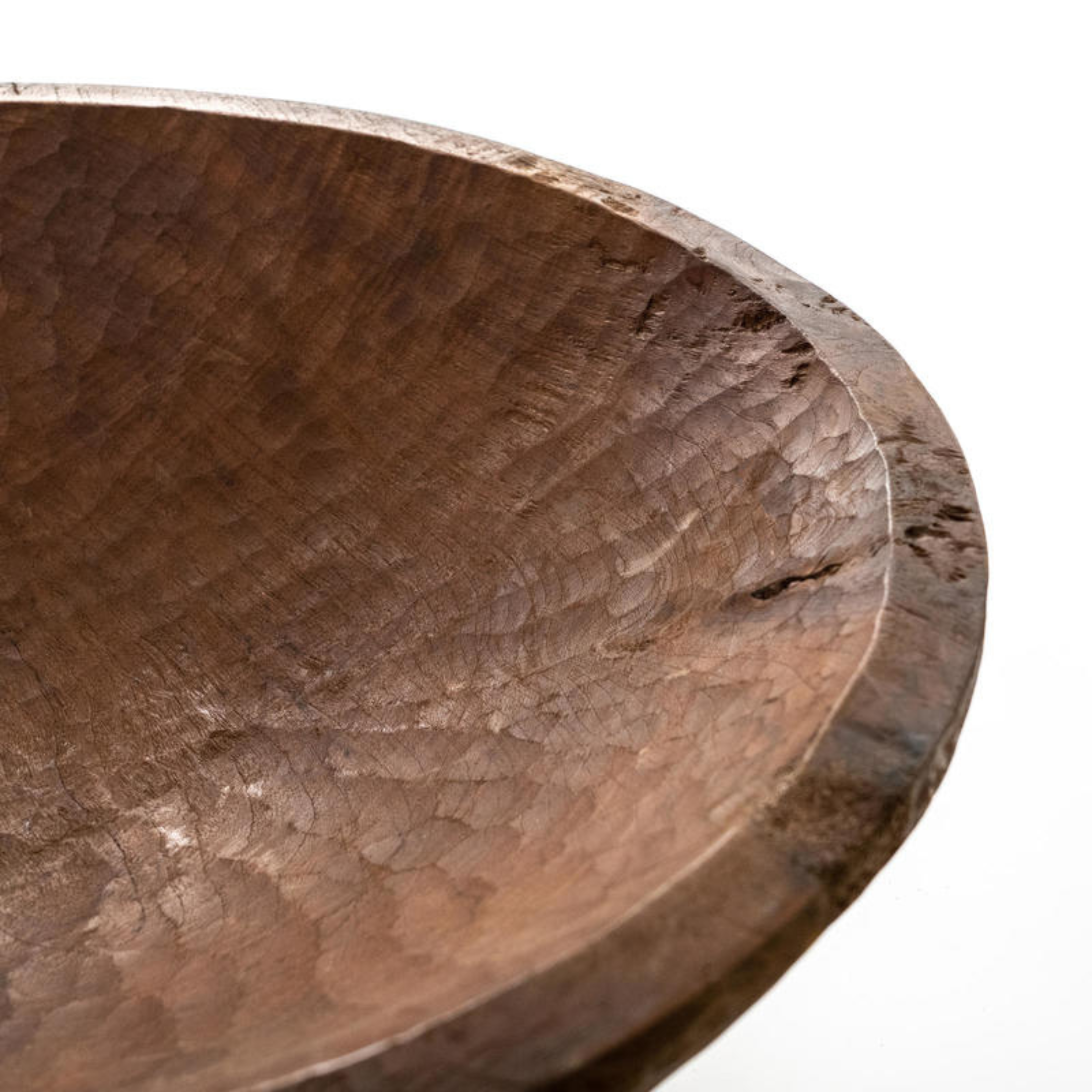 Round wooden bowl "Ciotola1" hand carved 75x75 cm 29h