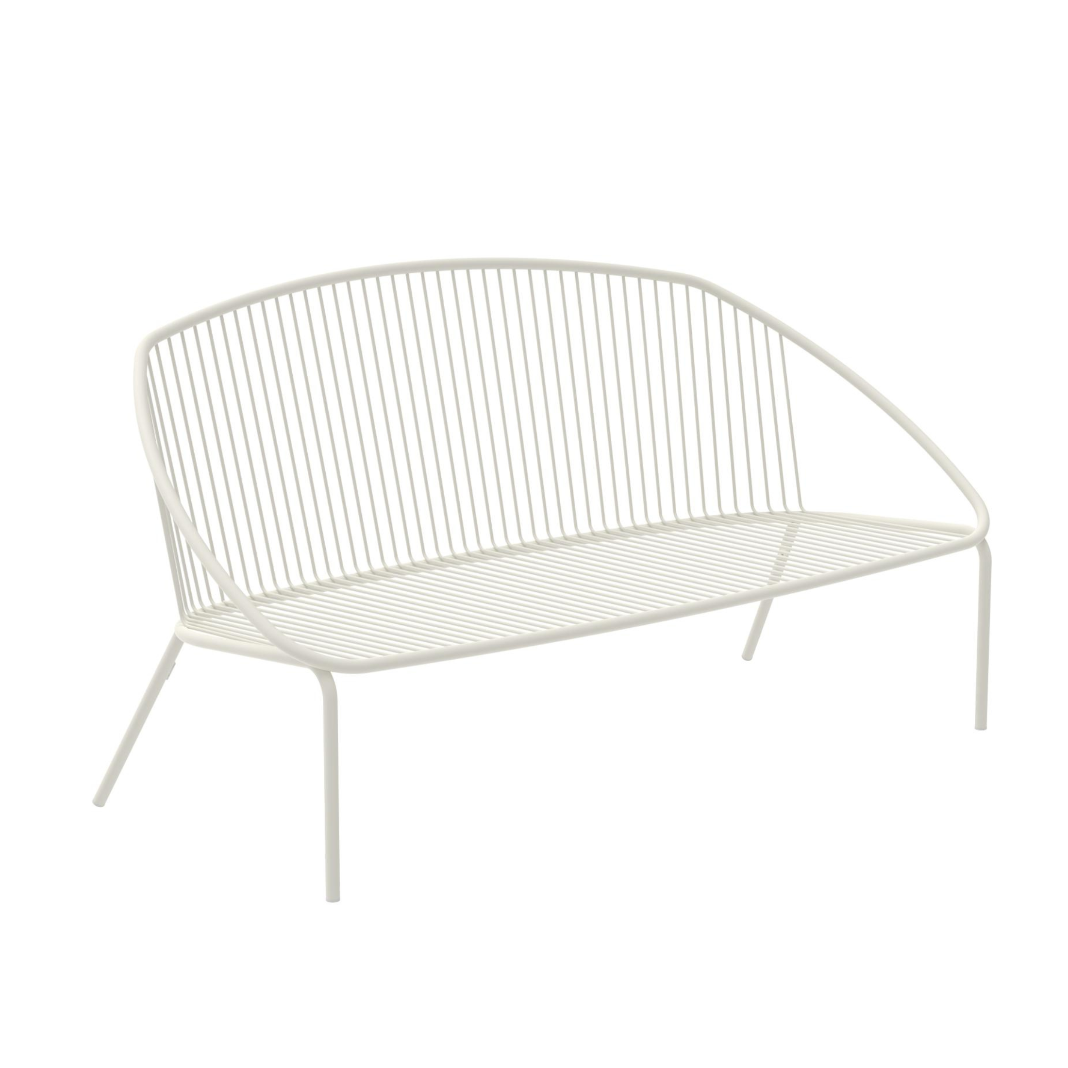 "Aria" metal garden sofa, stackable lounge bench, 160x81 cm, 85 cm high
