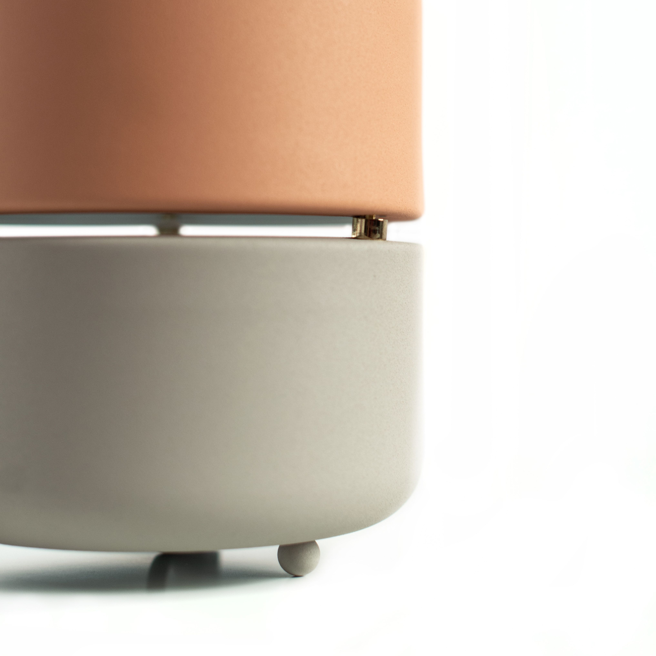 Metal lamp with "Spica" lampshade, floor, table and hanging