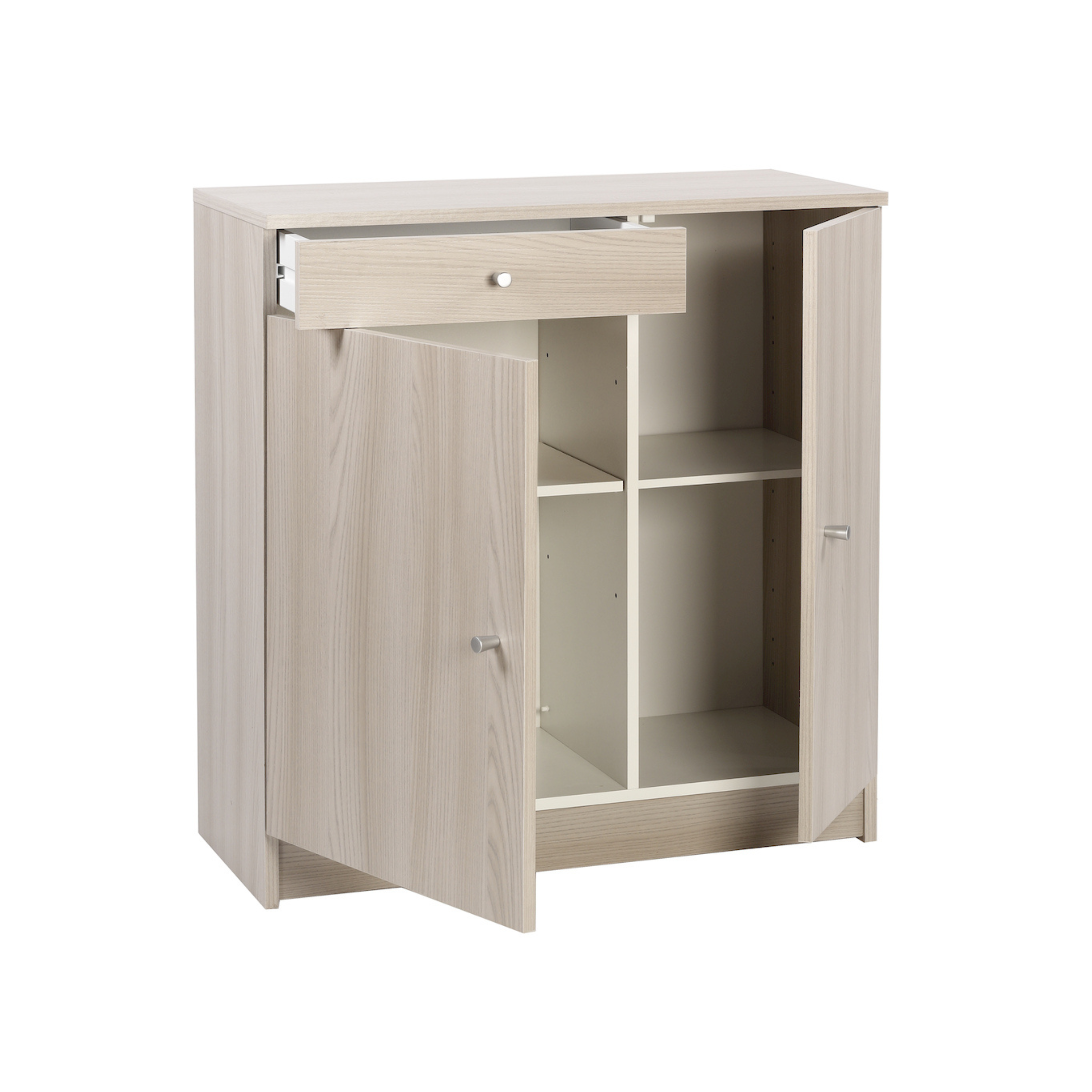 "Elisa" modern entrance hall cabinet with 2 doors and 1 drawer, 77x34 cm, 80 cm high