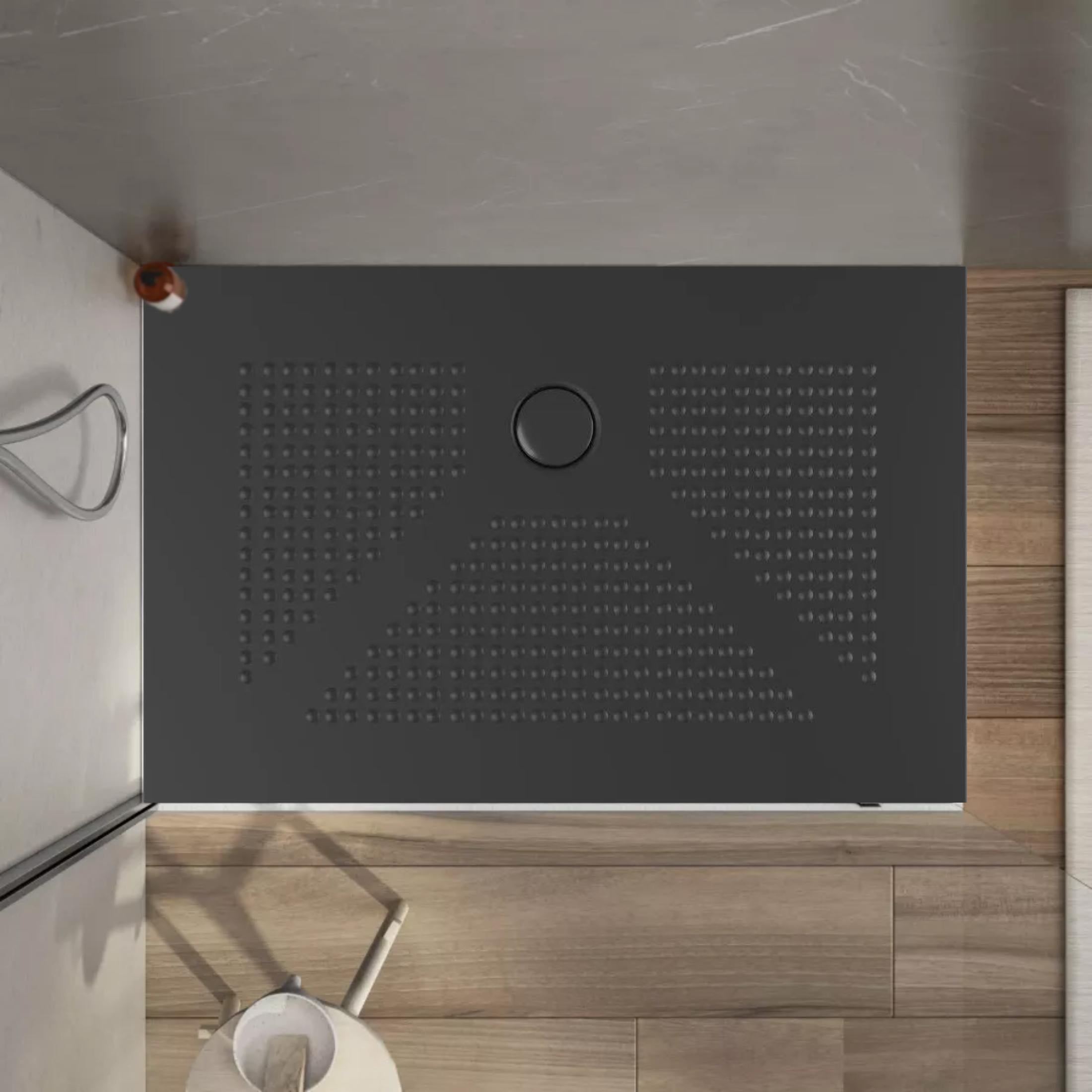 "Denver" rectangular shower tray in thin, non-slip ceramic