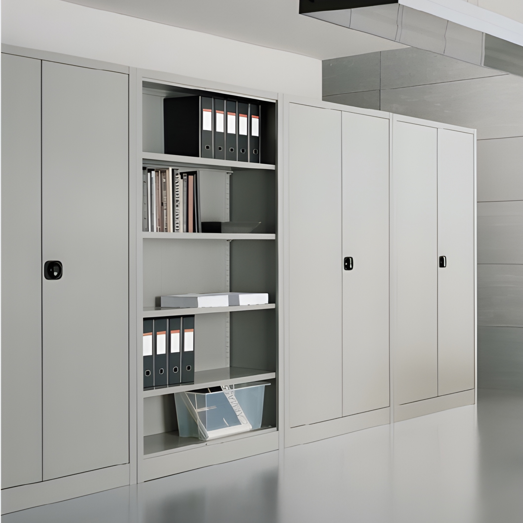 "Arb" 2-door metal office cabinet with adjustable shelves, 100x45 cm, 200 cm high