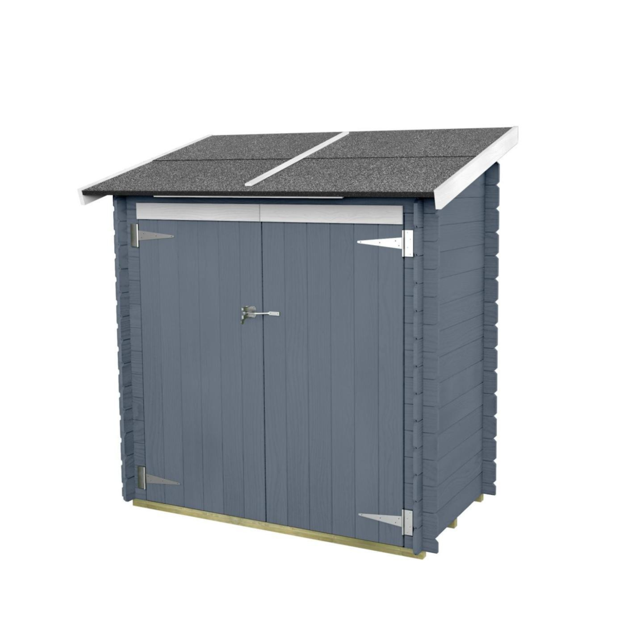 "Ambrogio Addossata" wooden garden shed, 155x85 cm, 165 cm high, double blind door