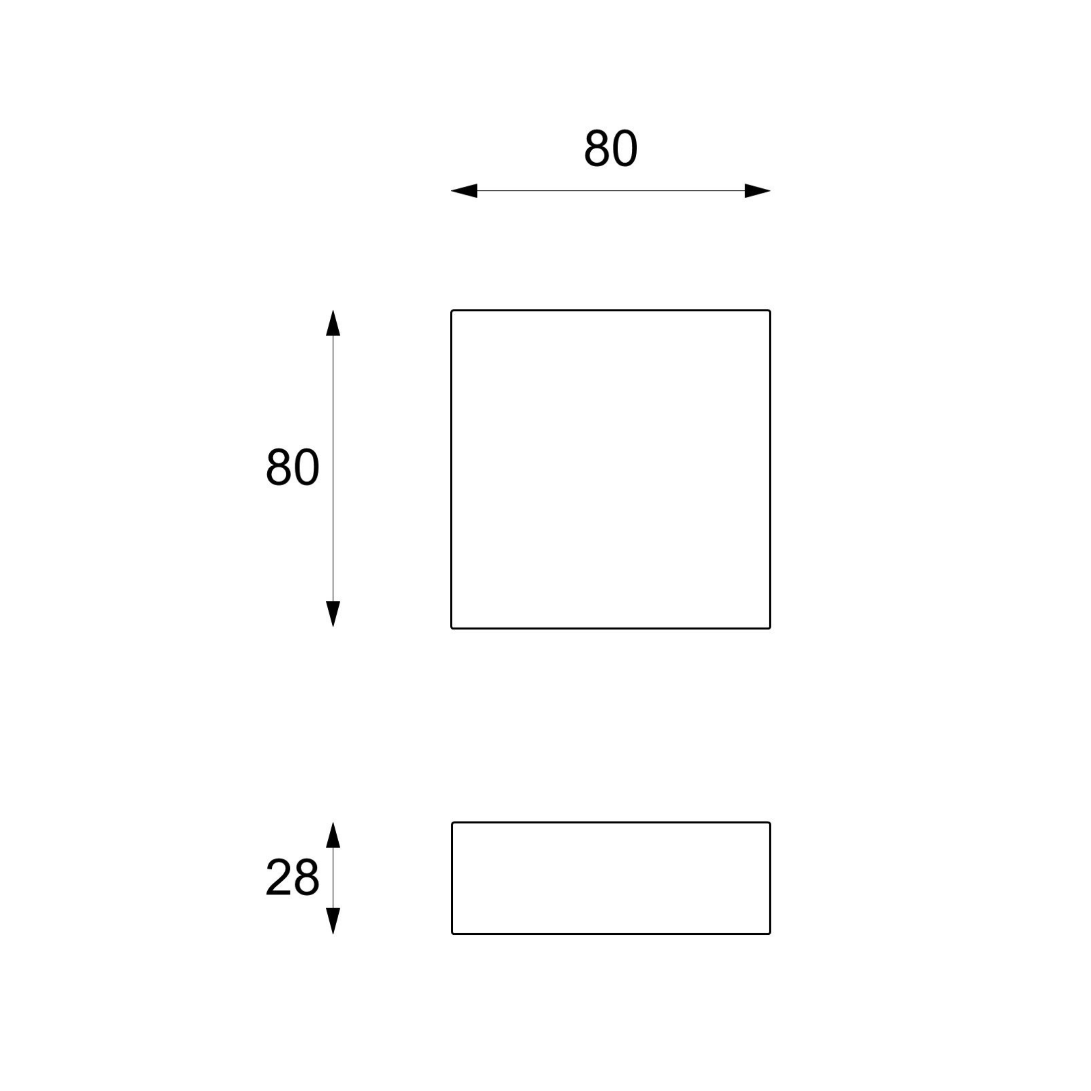 "Lexy" fossil stone coffee table, 80x80 cm, 28h