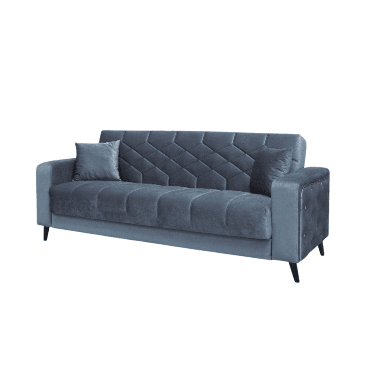 Divano moderno prontoletto 3 posti "Lisa" in velluto da soggiorno cm 225x85 84h - MondoViro