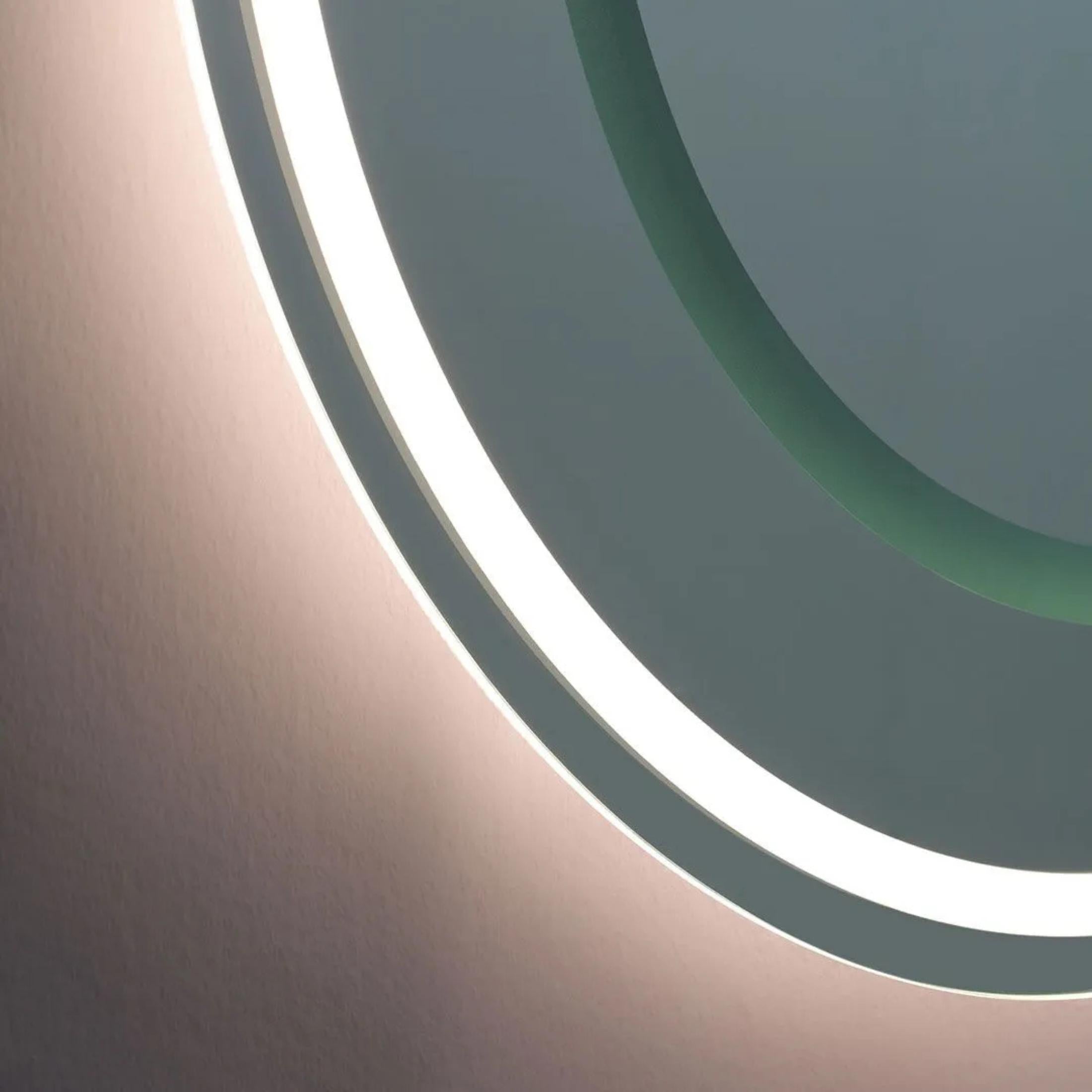 "Luce" double-sided LED bathroom mirror in aluminum, 180x80 cm.