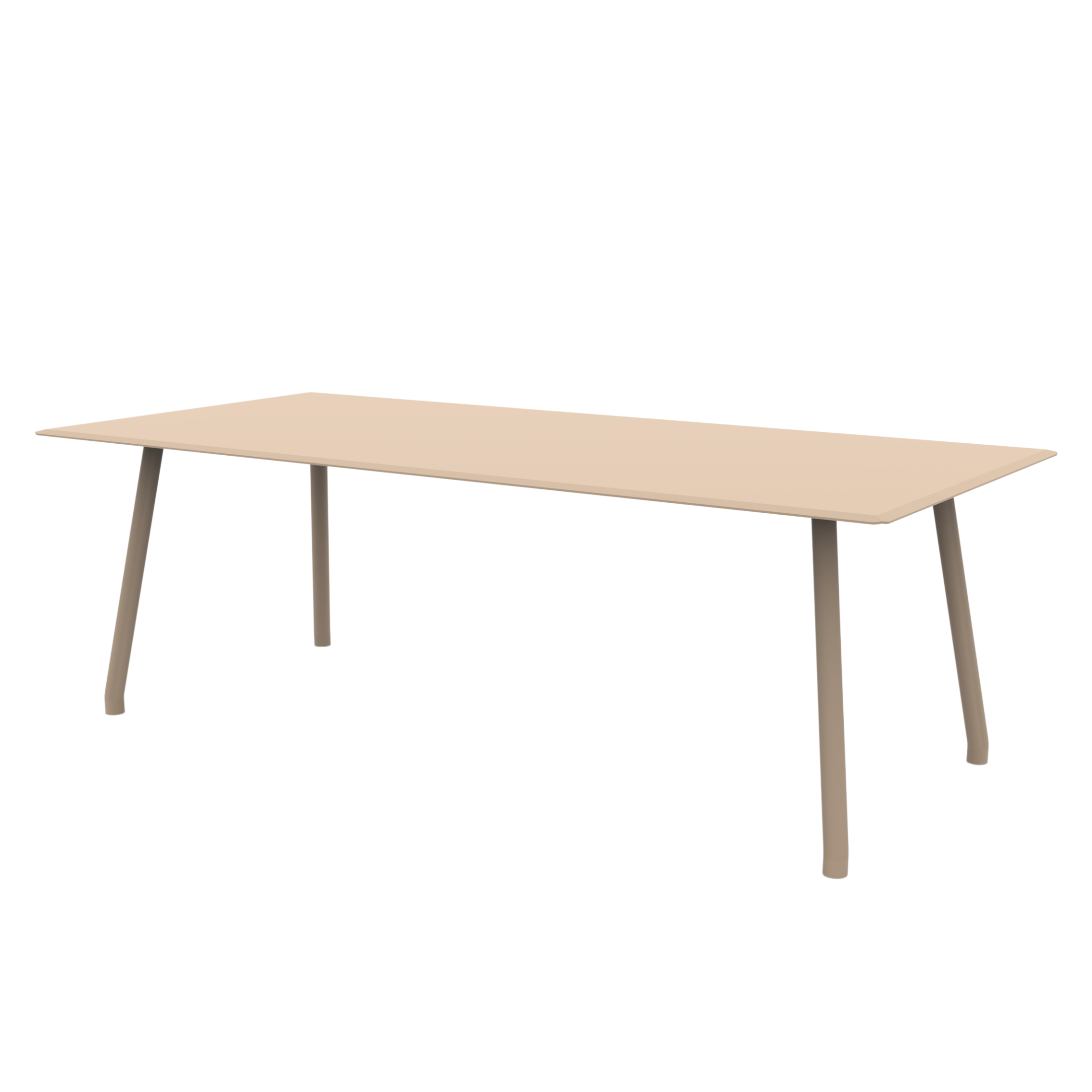 "Verdea" rectangular aluminum garden dining table, 220x100 cm, 75 cm high