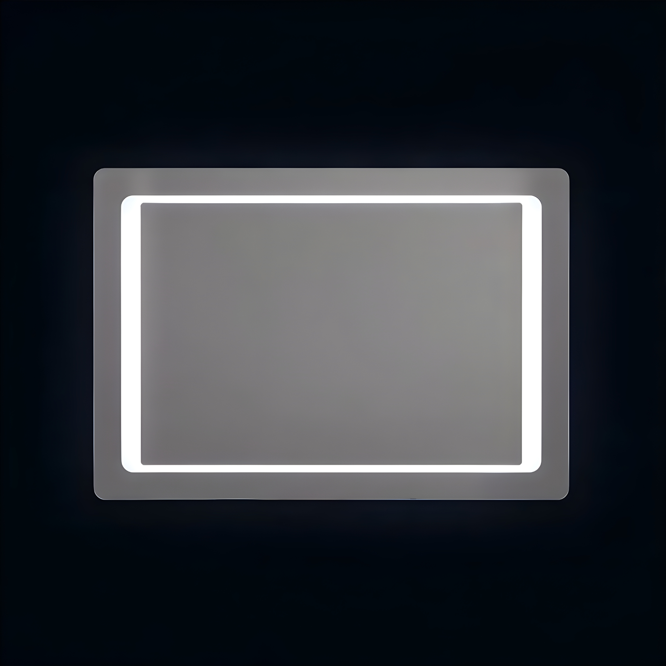 Reversible rectangular "Portland" LED framed mirror