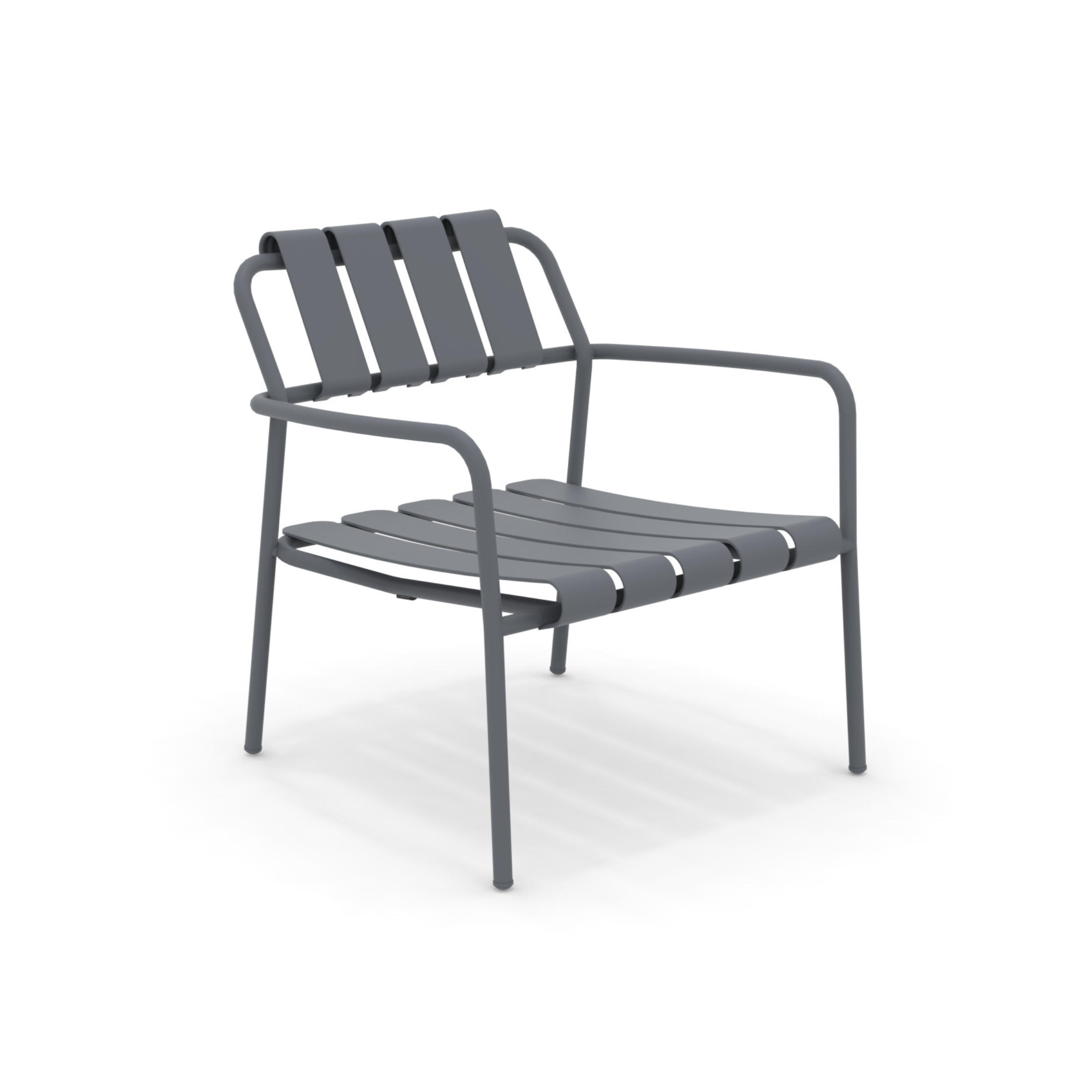 Low aluminum garden armchair "Verdea" lounge chair 72x70 cm 76h