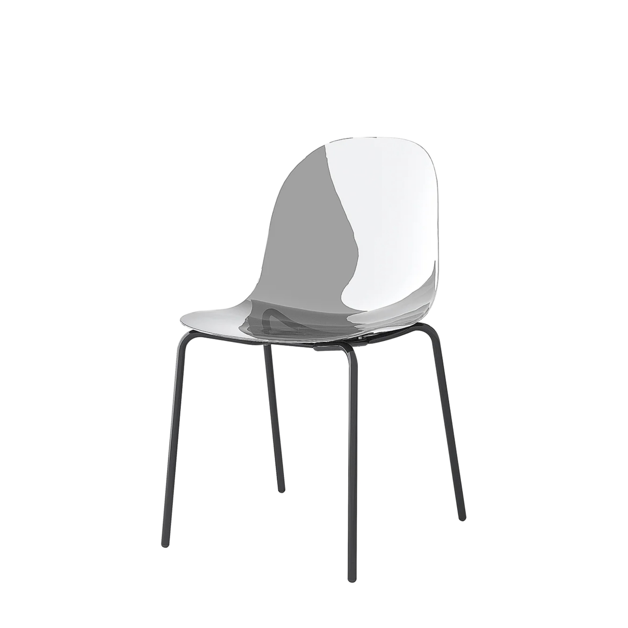 Set of modern living room chairs "Academy" in transparent polycarbonate 49x51 cm 84h