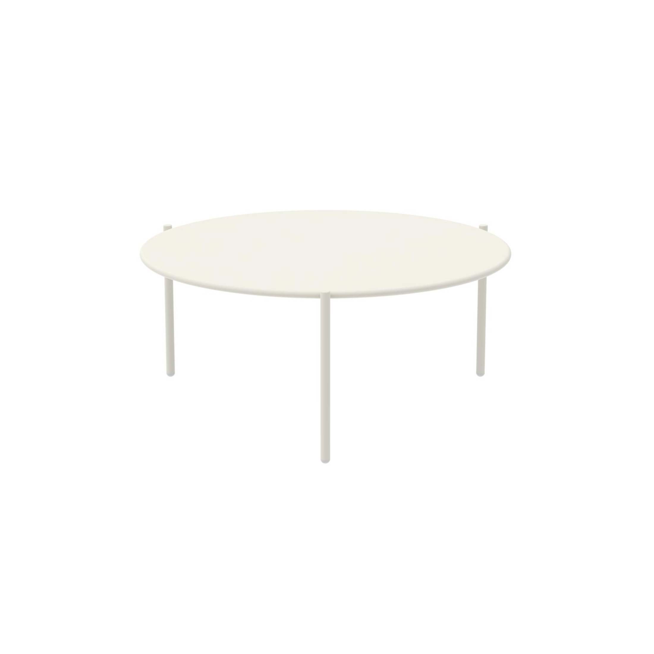 "Aria2" round metal coffee table, stackable garden table, 90x90 cm, 40 cm high