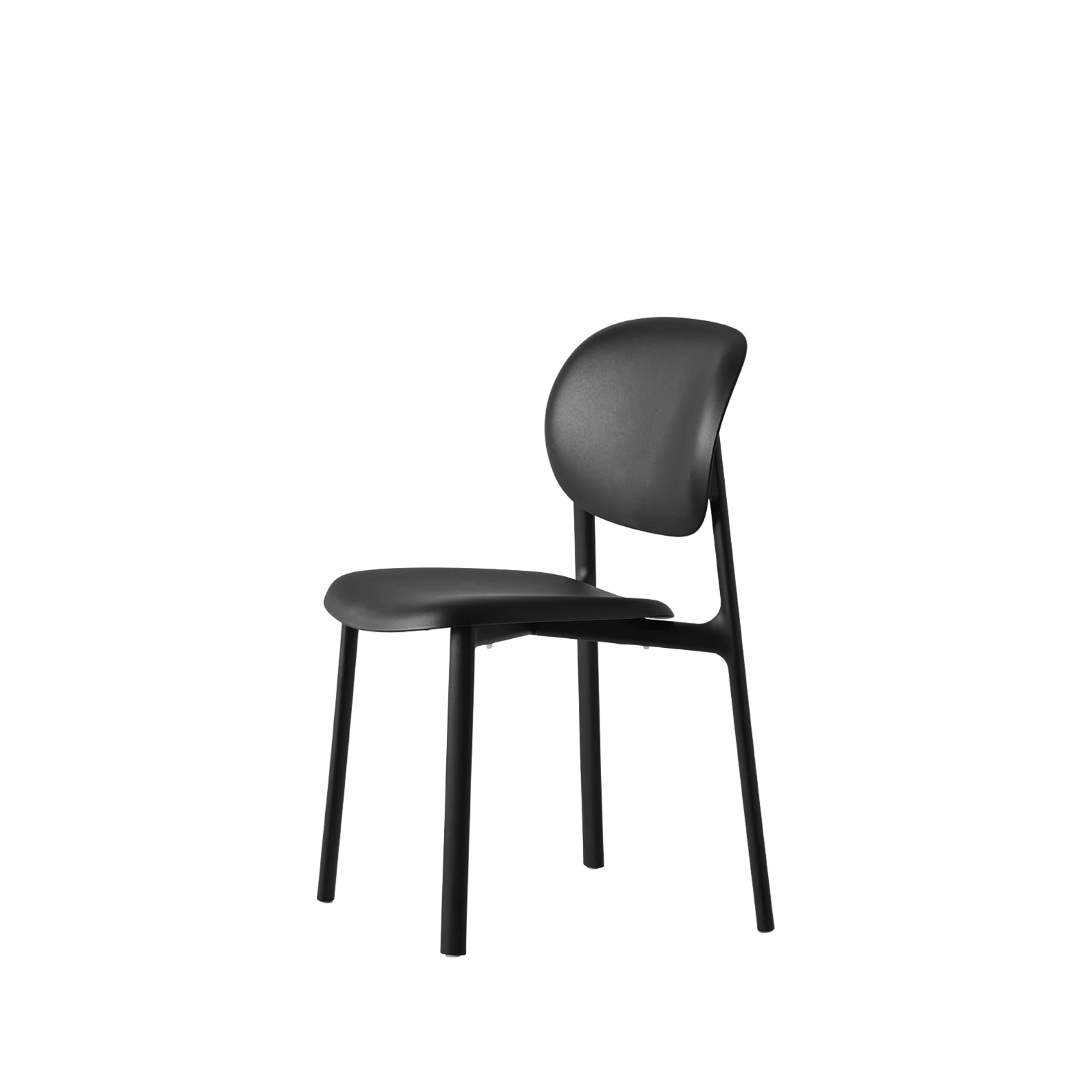 "Zero" modern living room chair in recycled polypropylene 53x53 cm 82h