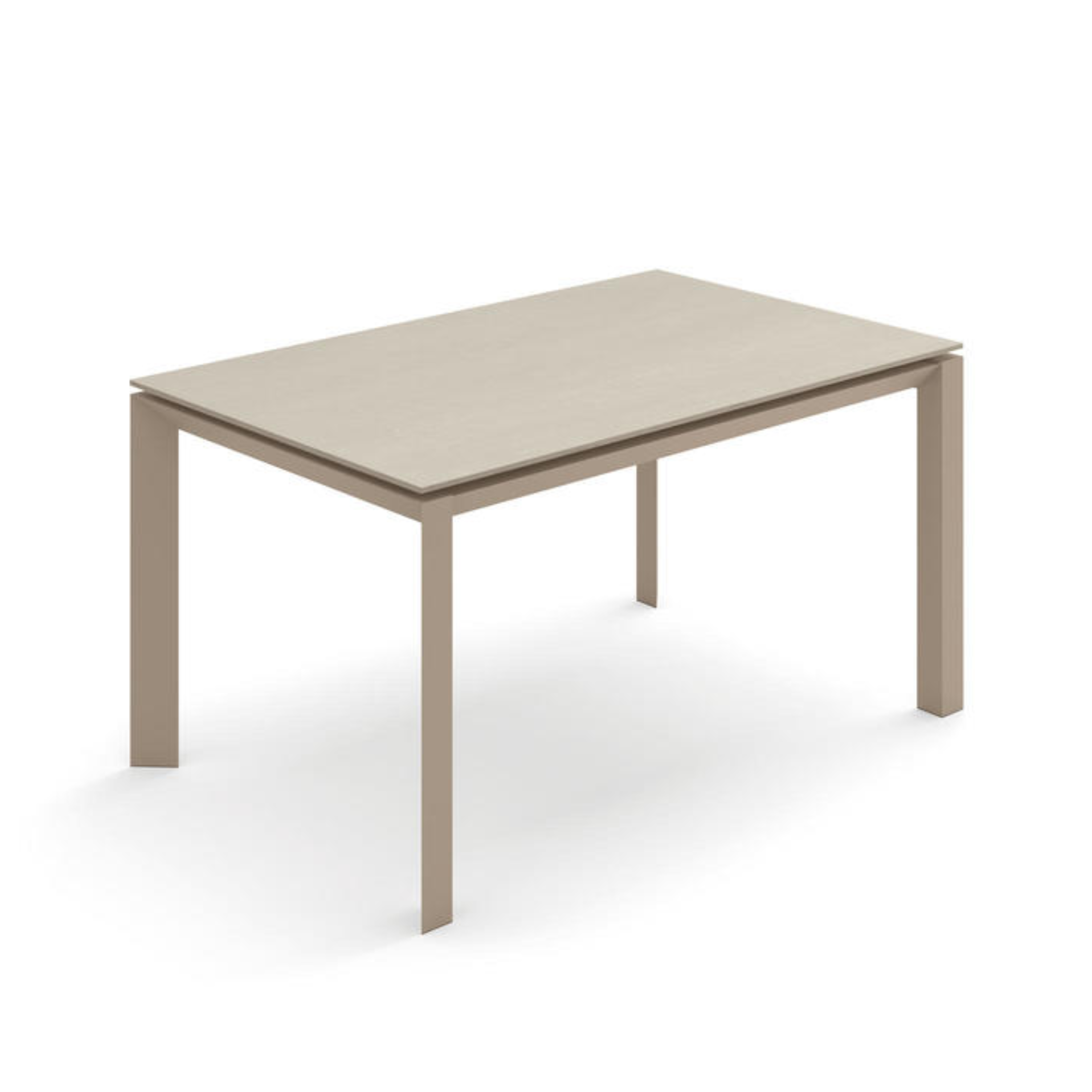 Modern extendable table "Filo 24" ceramic top aluminum legs cm 140/220x90 75h