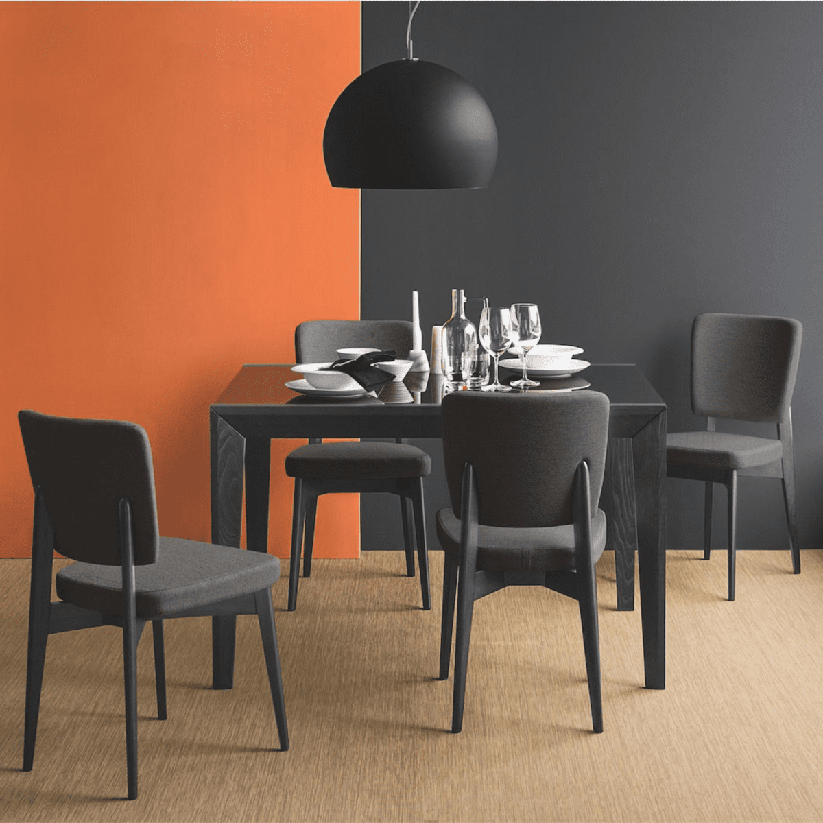 Set di sedie da soggiorno "Escudo" struttura in legno di faggio massello cm 45x53 85h - MondoViro