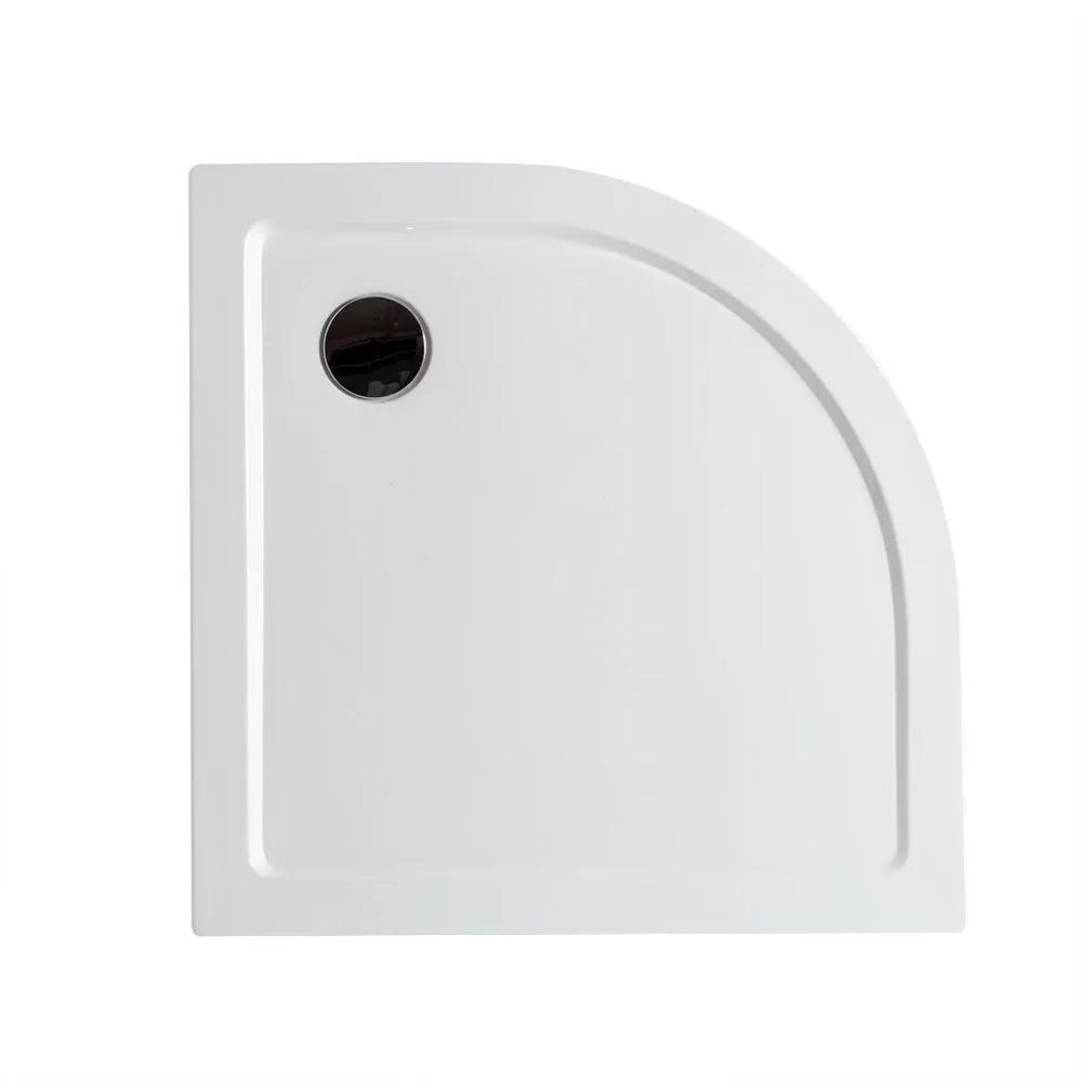 "Aosta" thin semicircular corner shower tray in acrylic and ABS