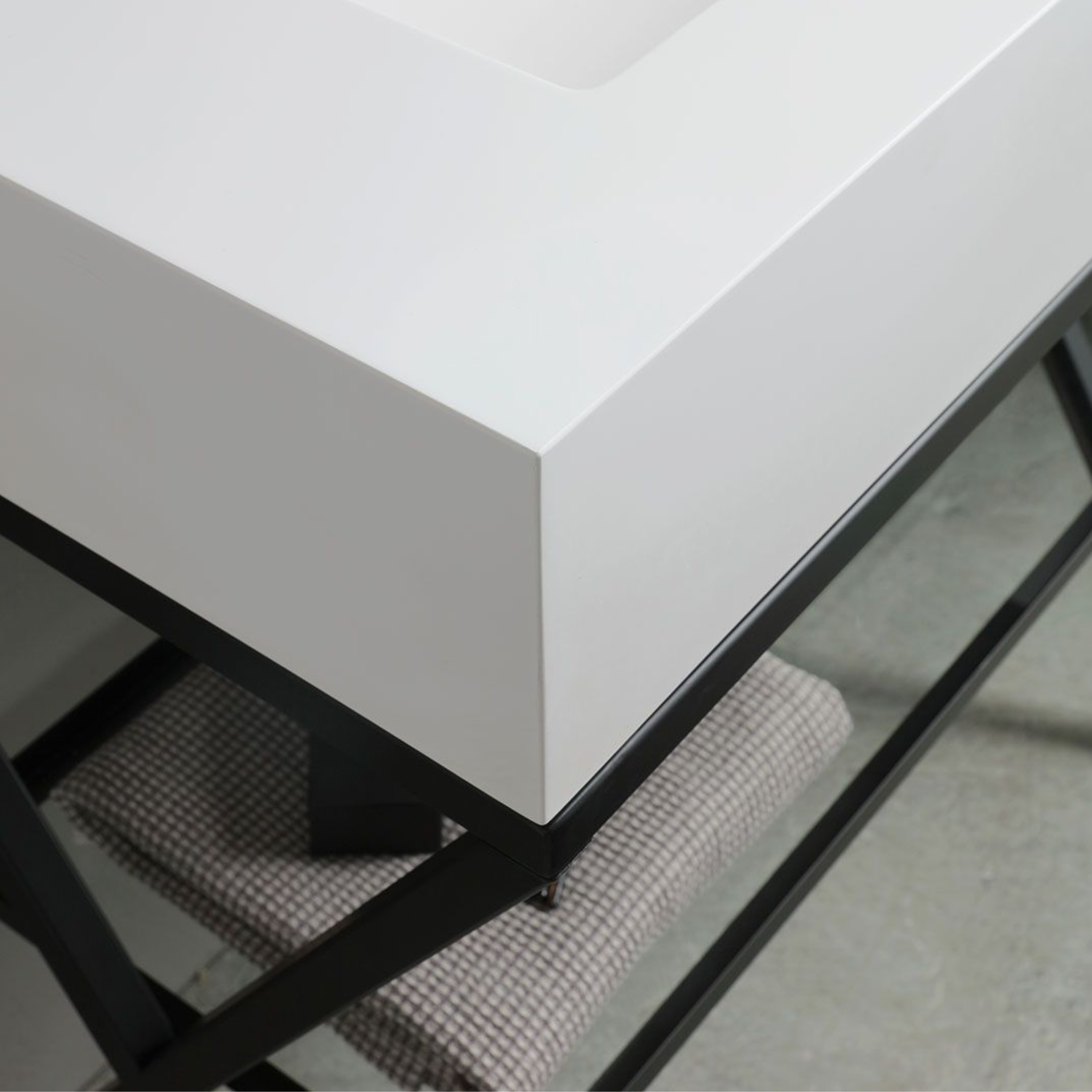 Cartagena white floor-standing bathroom cabinet with LED mirror and 80 cm glass shelf