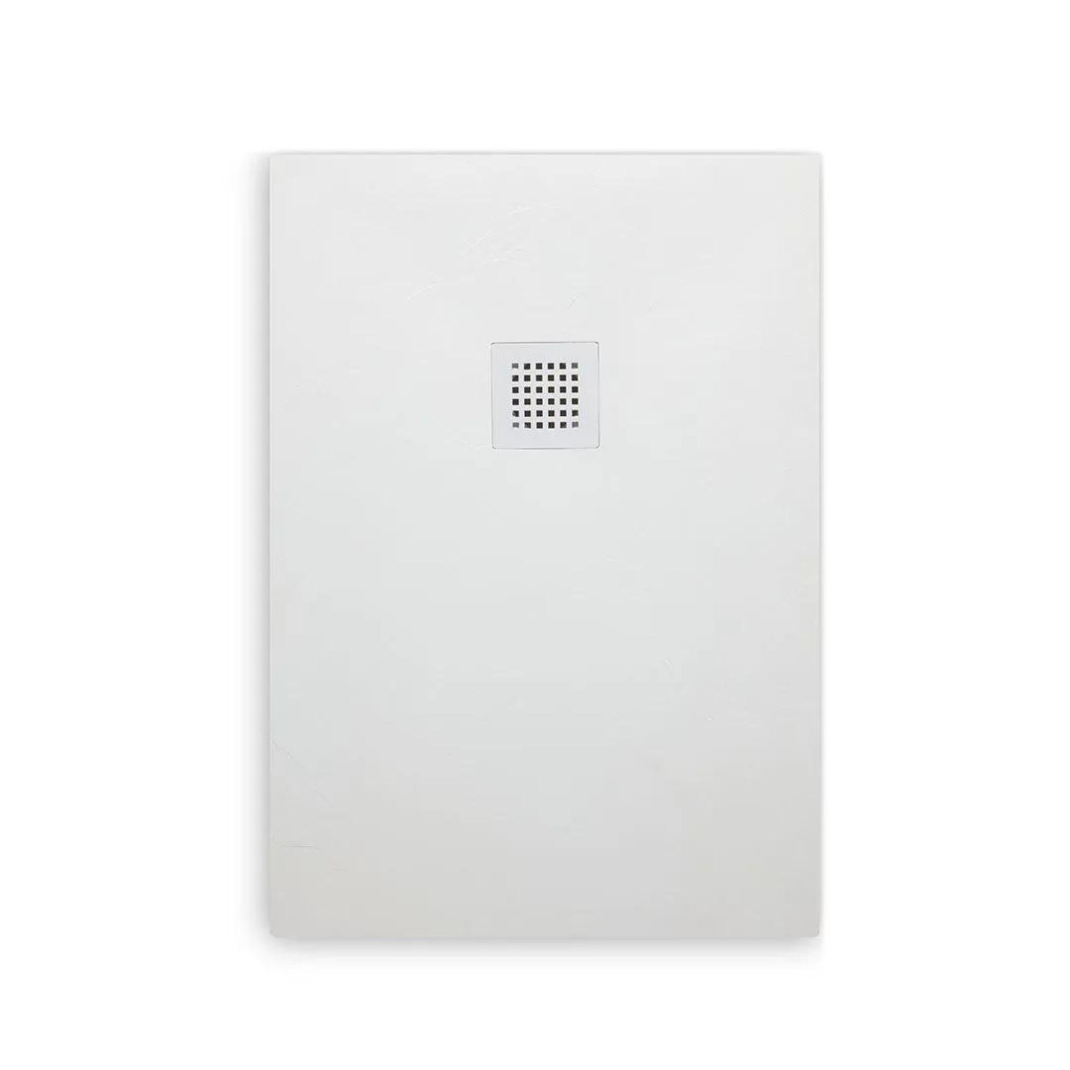 "Milano" thin rectangular shower tray in non-slip stone-effect resin