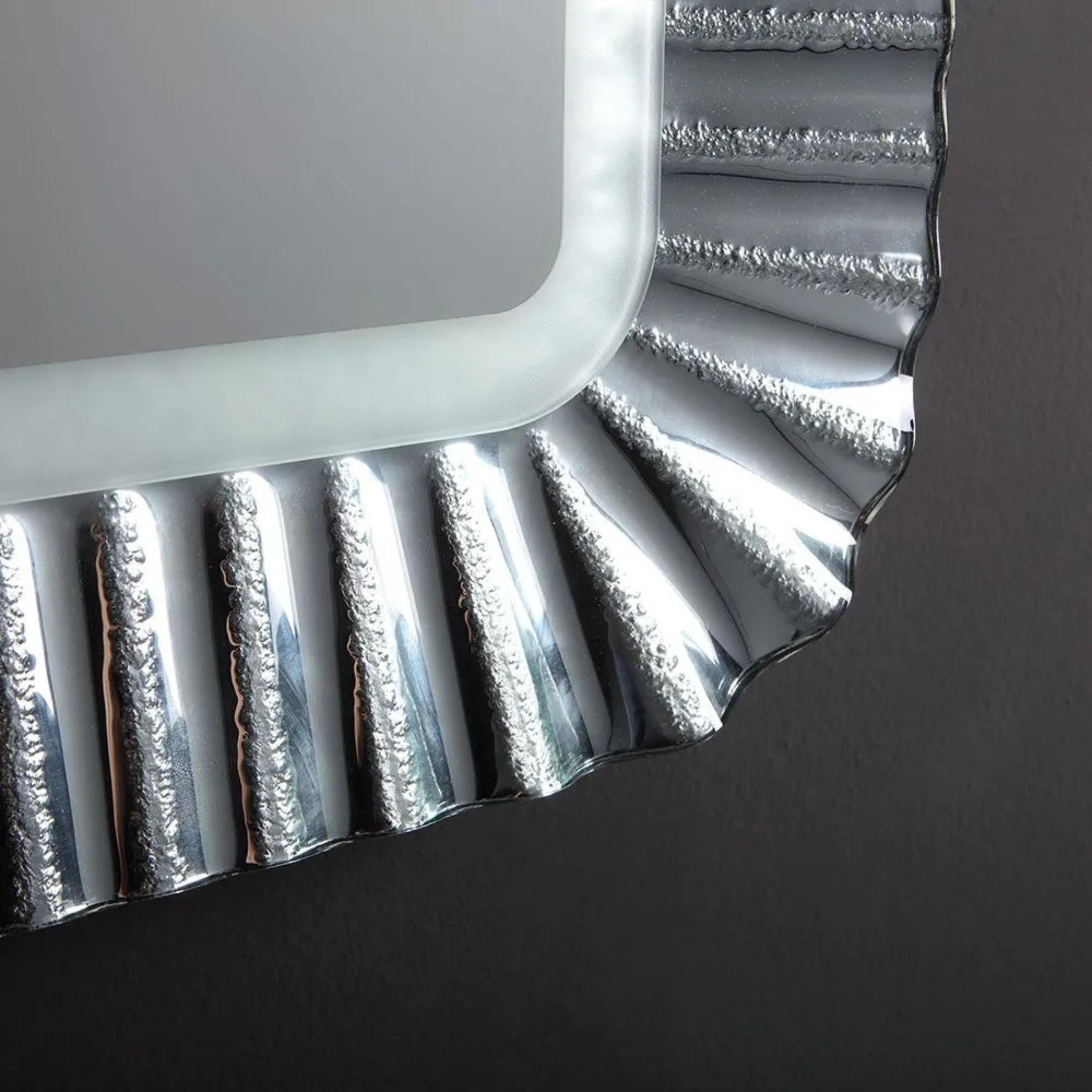 Rectangular LED mirror "Redding" with reversible fused glass frame 94x68 cm