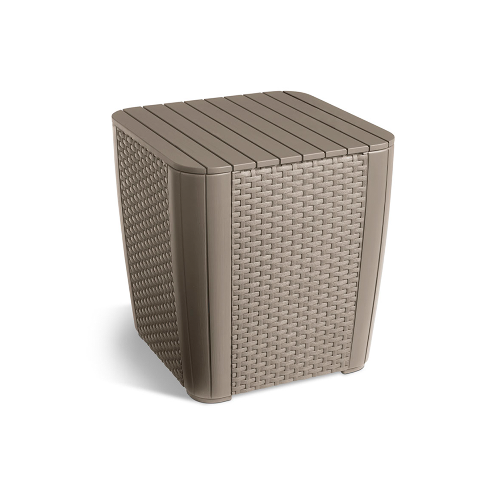 "Iowa Balcony" garden lounge set in rattan resin, coffee table + 2 armchairs with cushions