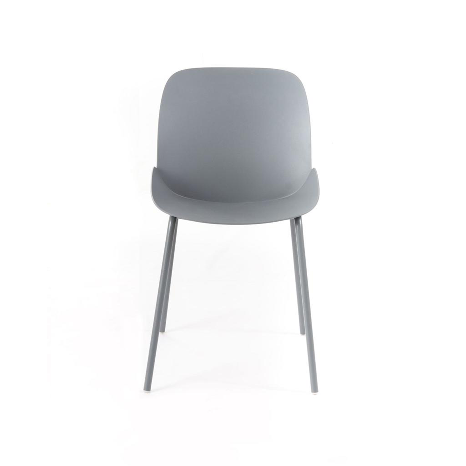 Set of modern "Azzurra" polypropylene chairs with painted metal frame for the living room