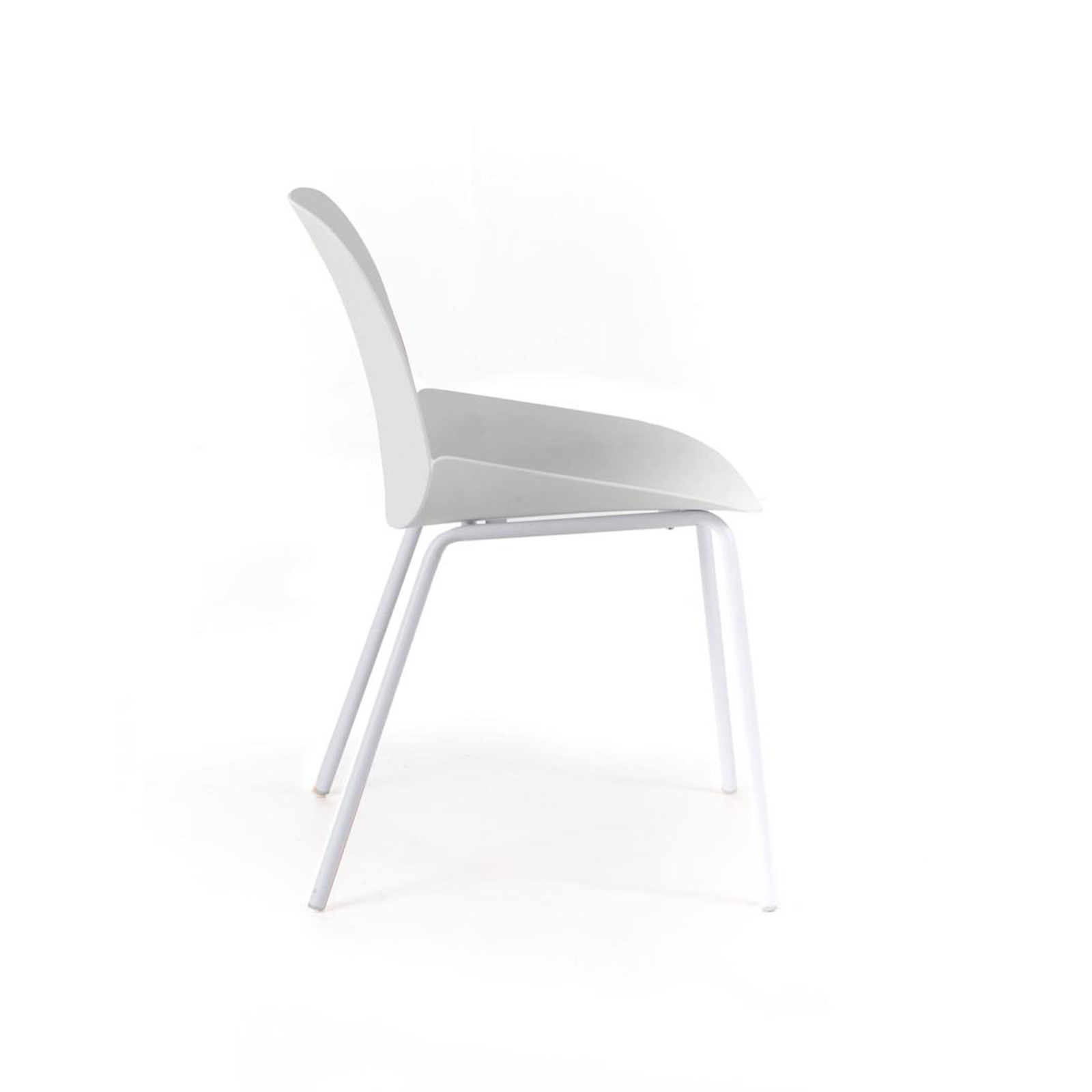 Set of modern "Azzurra" polypropylene chairs with painted metal frame for the living room