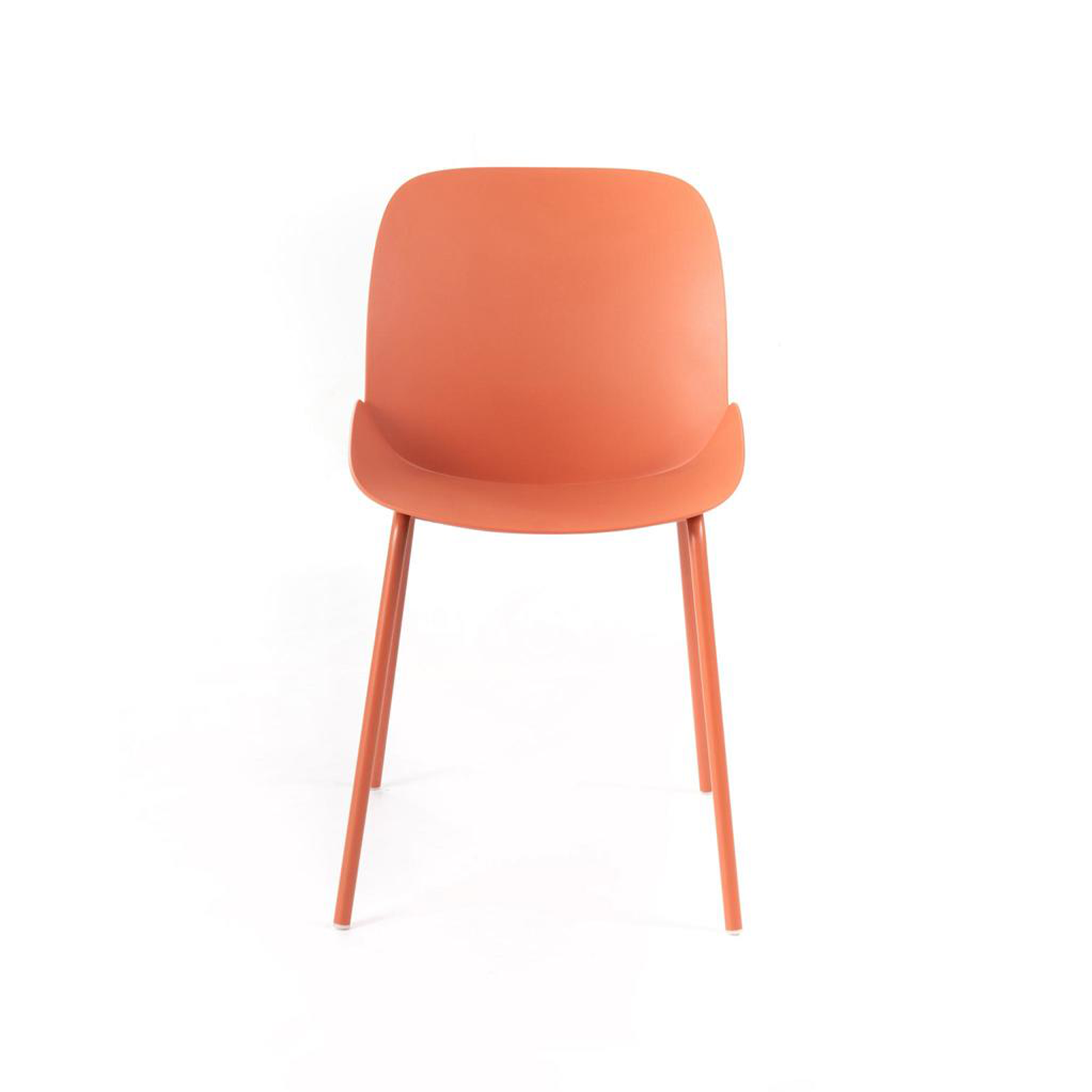 Set of modern "Azzurra" polypropylene chairs with painted metal frame for the living room