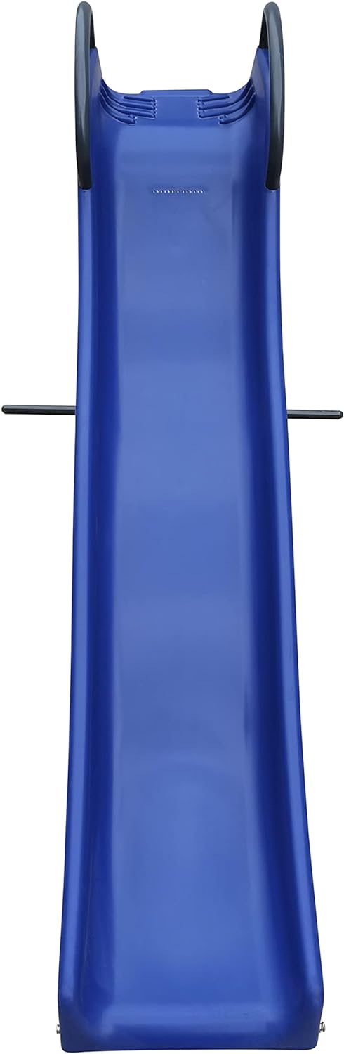 "Bruco" wave-shaped garden slide with 3 steps in blue PVC, 190x95 cm, 105 cm high.