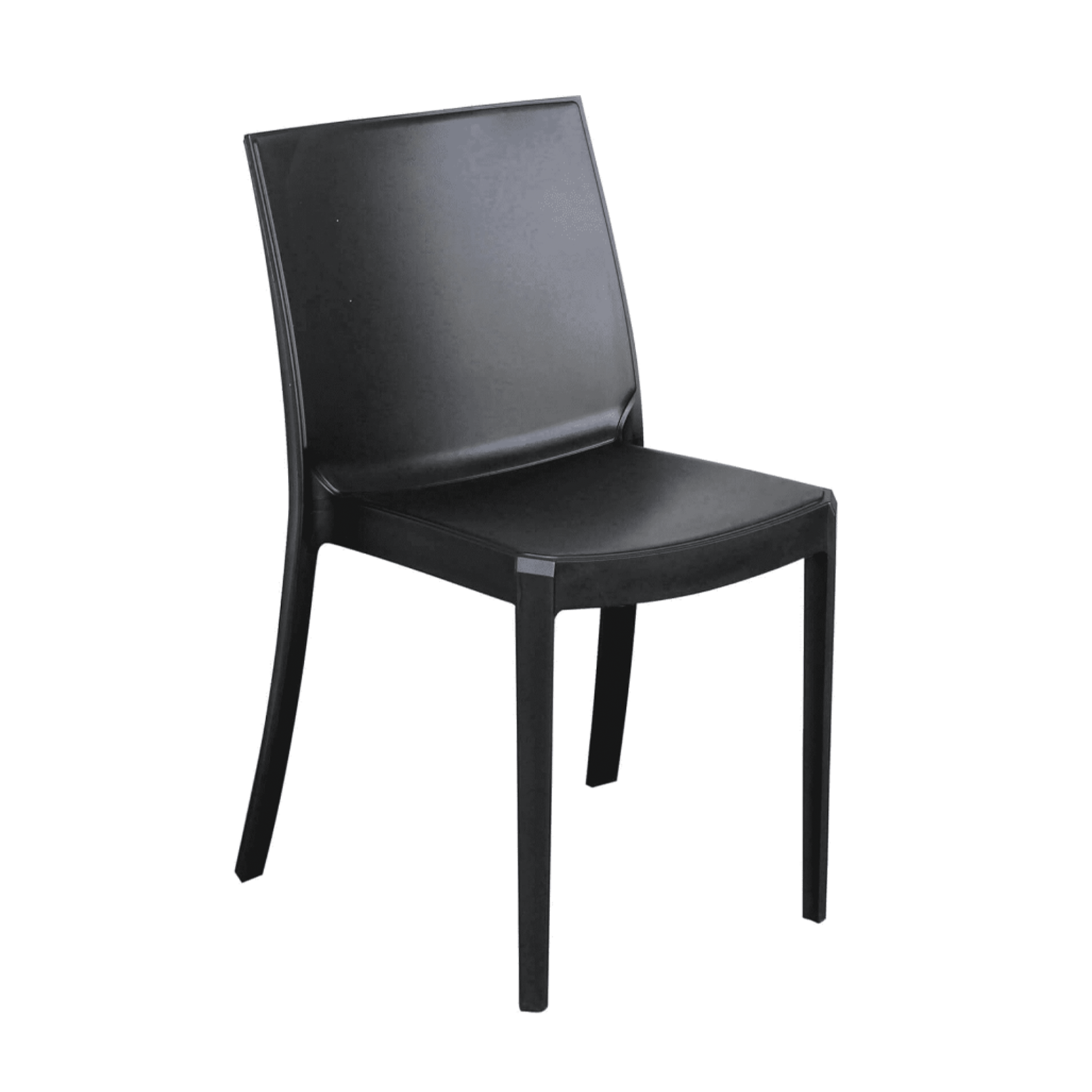 Set of stackable garden chairs "Perla" in non-slip polypropylene for dining, 47x55 cm, 82h
