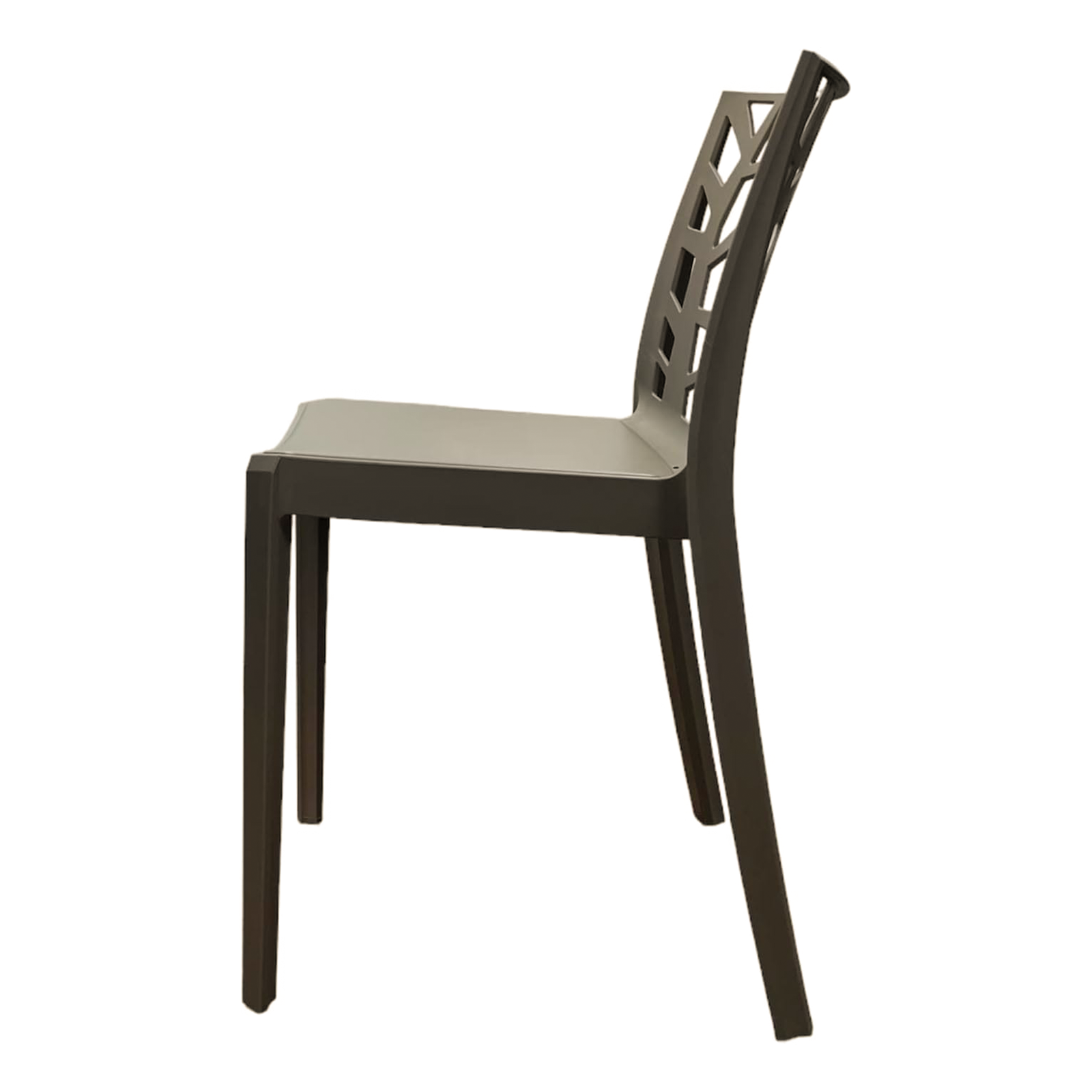 Set of stackable garden chairs "Matrix" in resistant polypropylene 47x55 cm 82h