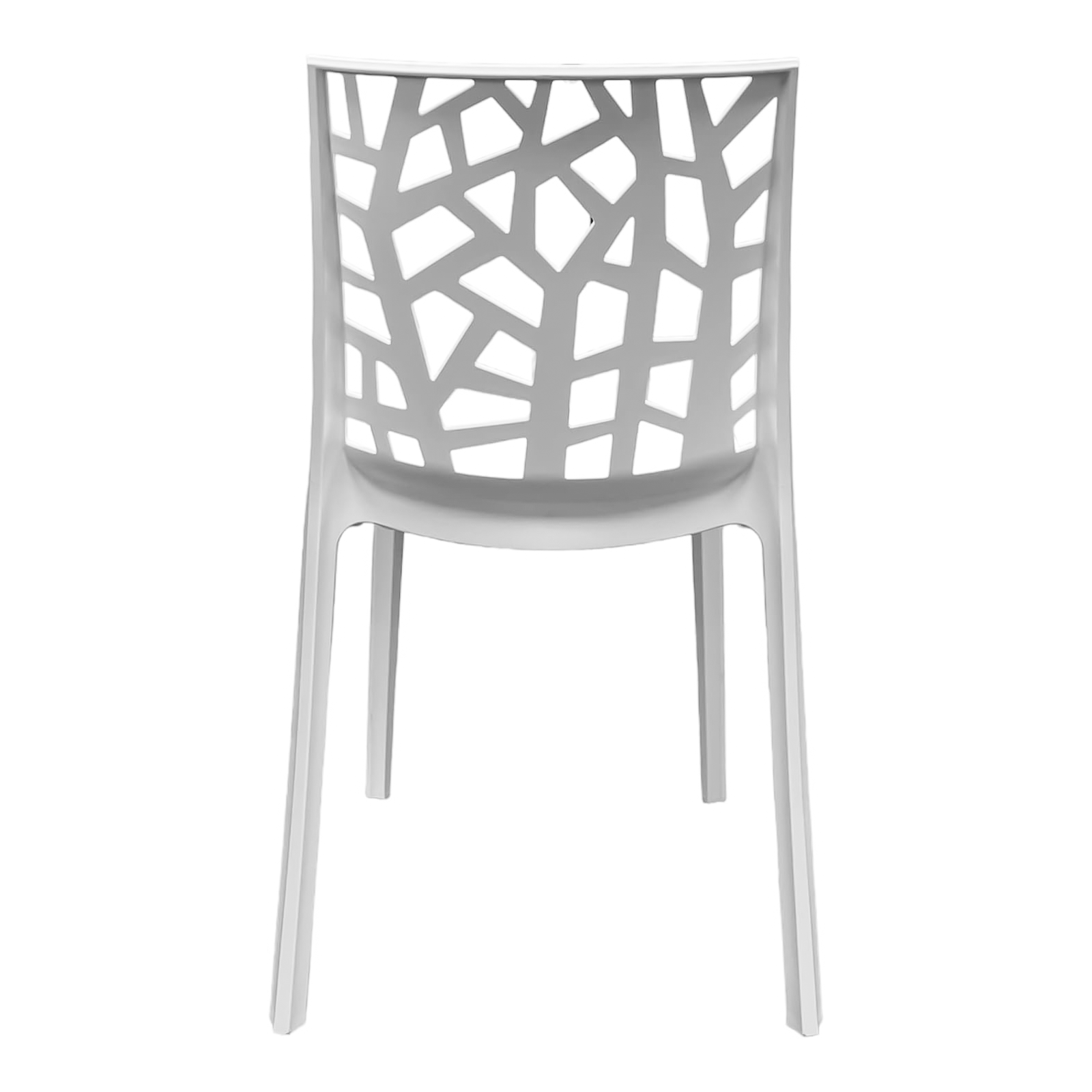 Set of stackable garden chairs "Matrix" in resistant polypropylene 47x55 cm 82h