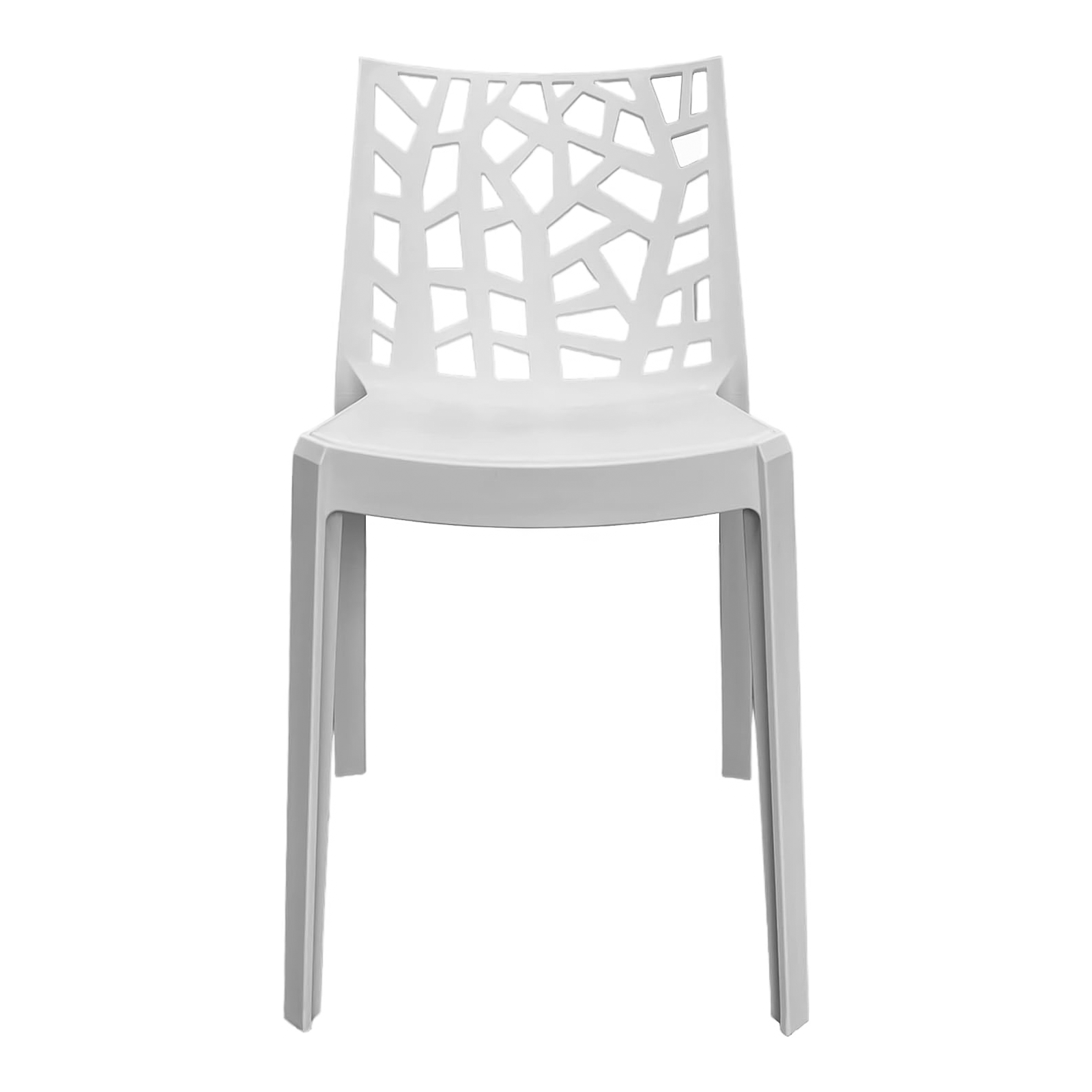 Set of stackable garden chairs "Matrix" in resistant polypropylene 47x55 cm 82h