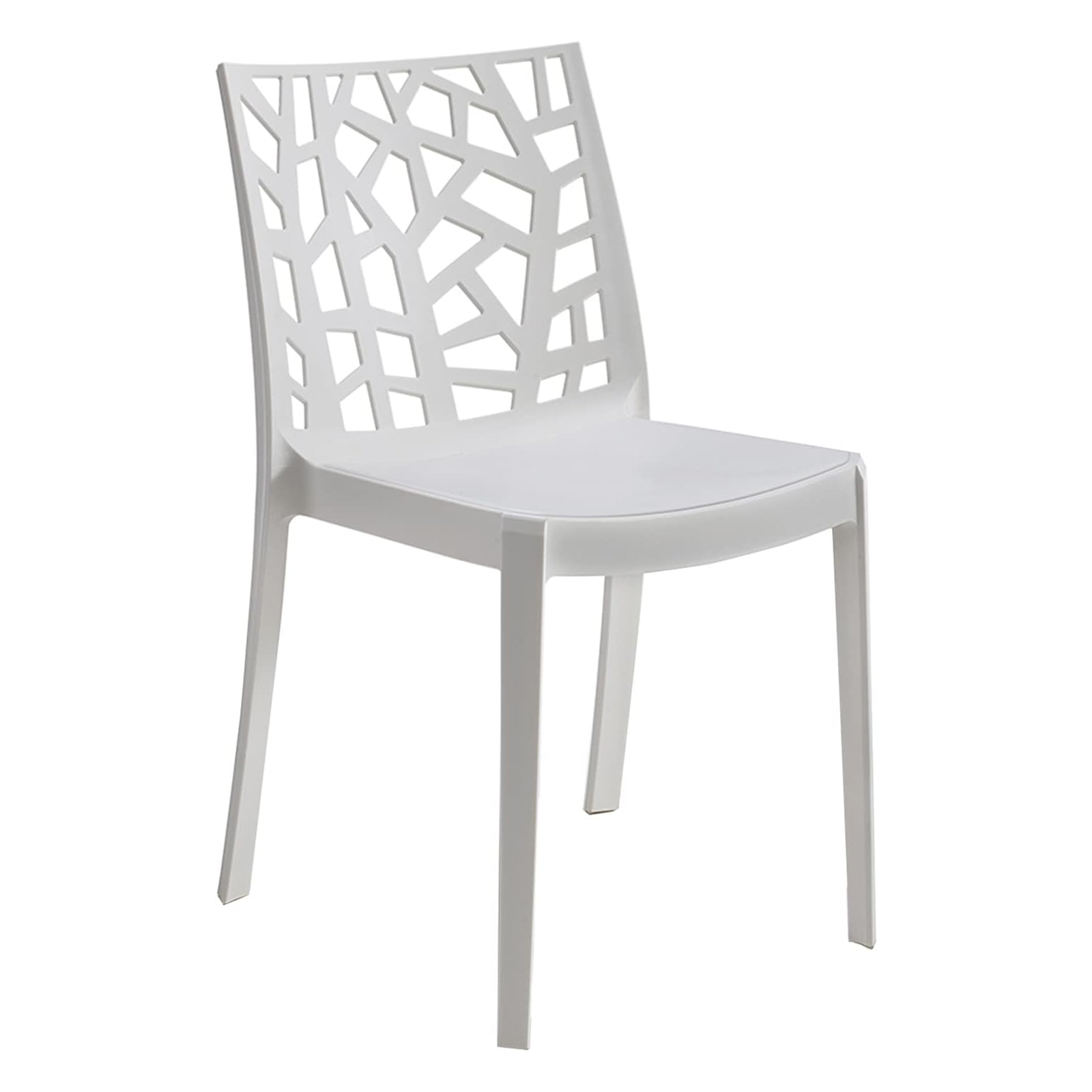 Set of stackable garden chairs "Matrix" in resistant polypropylene 47x55 cm 82h