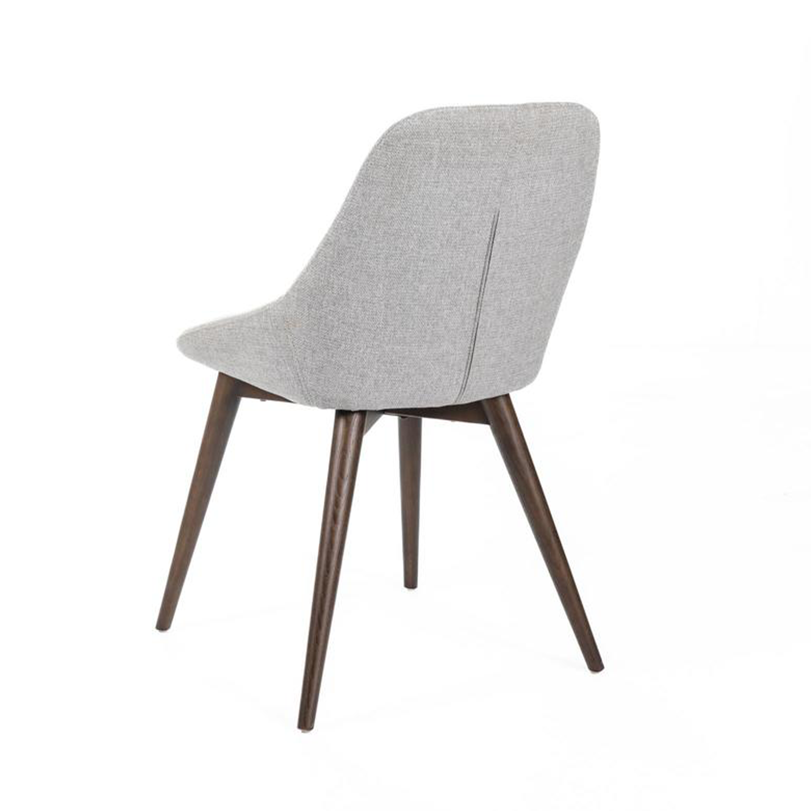 Set of modern dining chairs in "Zaira" fabric with wooden frame, 49x58 cm, 85 cm high
