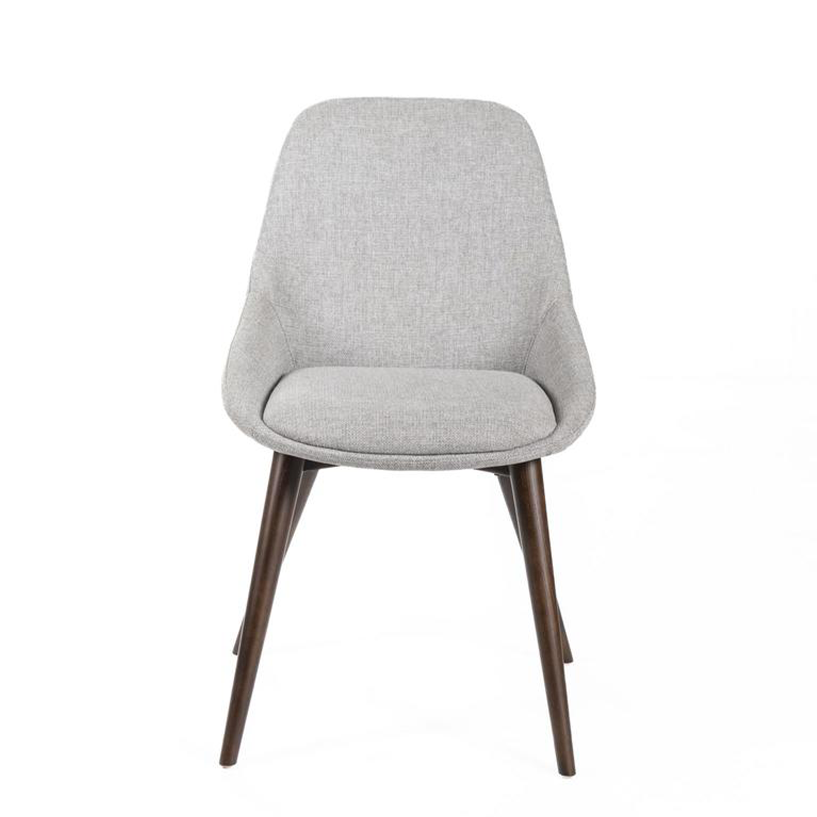 Set of modern dining chairs in "Zaira" fabric with wooden frame, 49x58 cm, 85 cm high