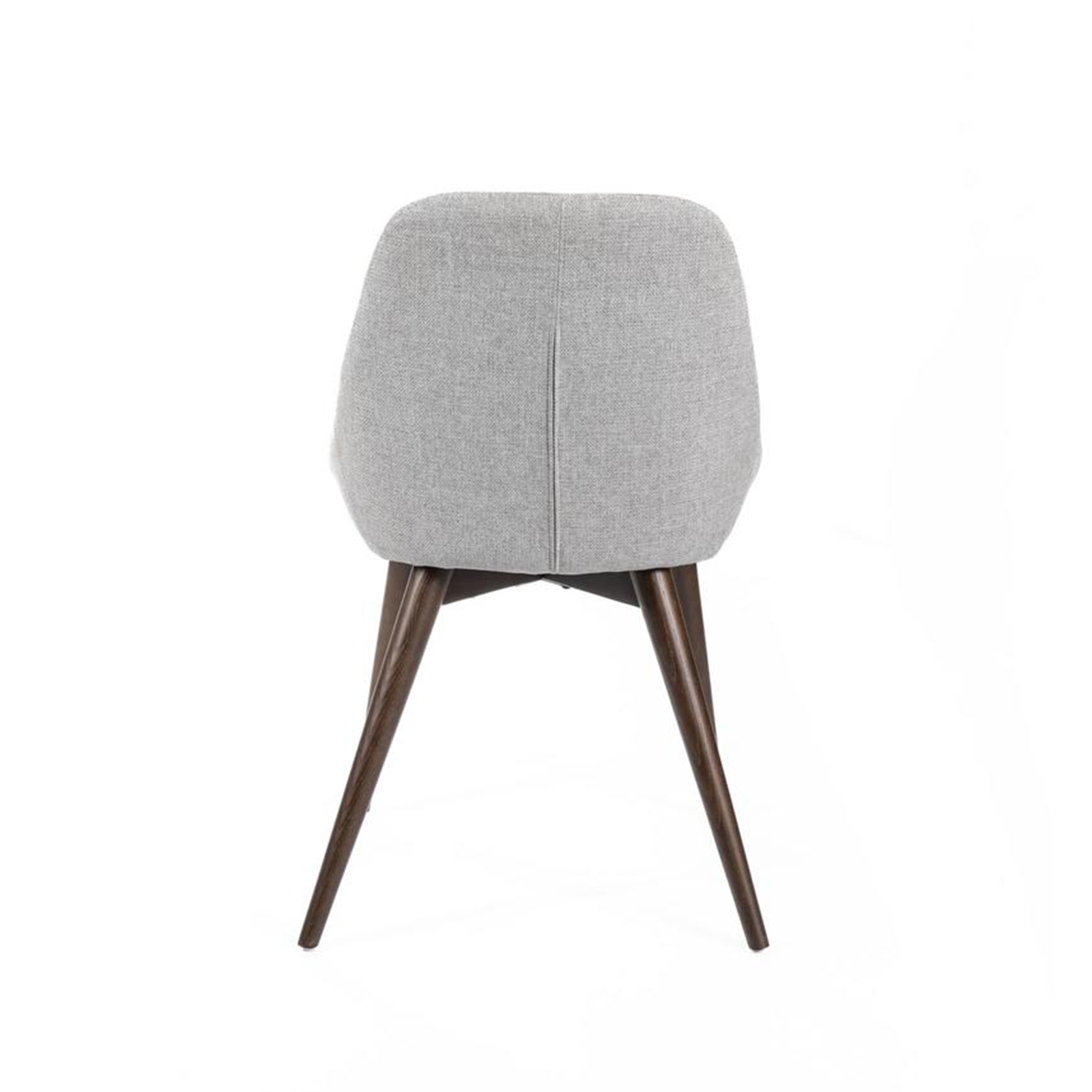 Set of modern dining chairs in "Zaira" fabric with wooden frame, 49x58 cm, 85 cm high