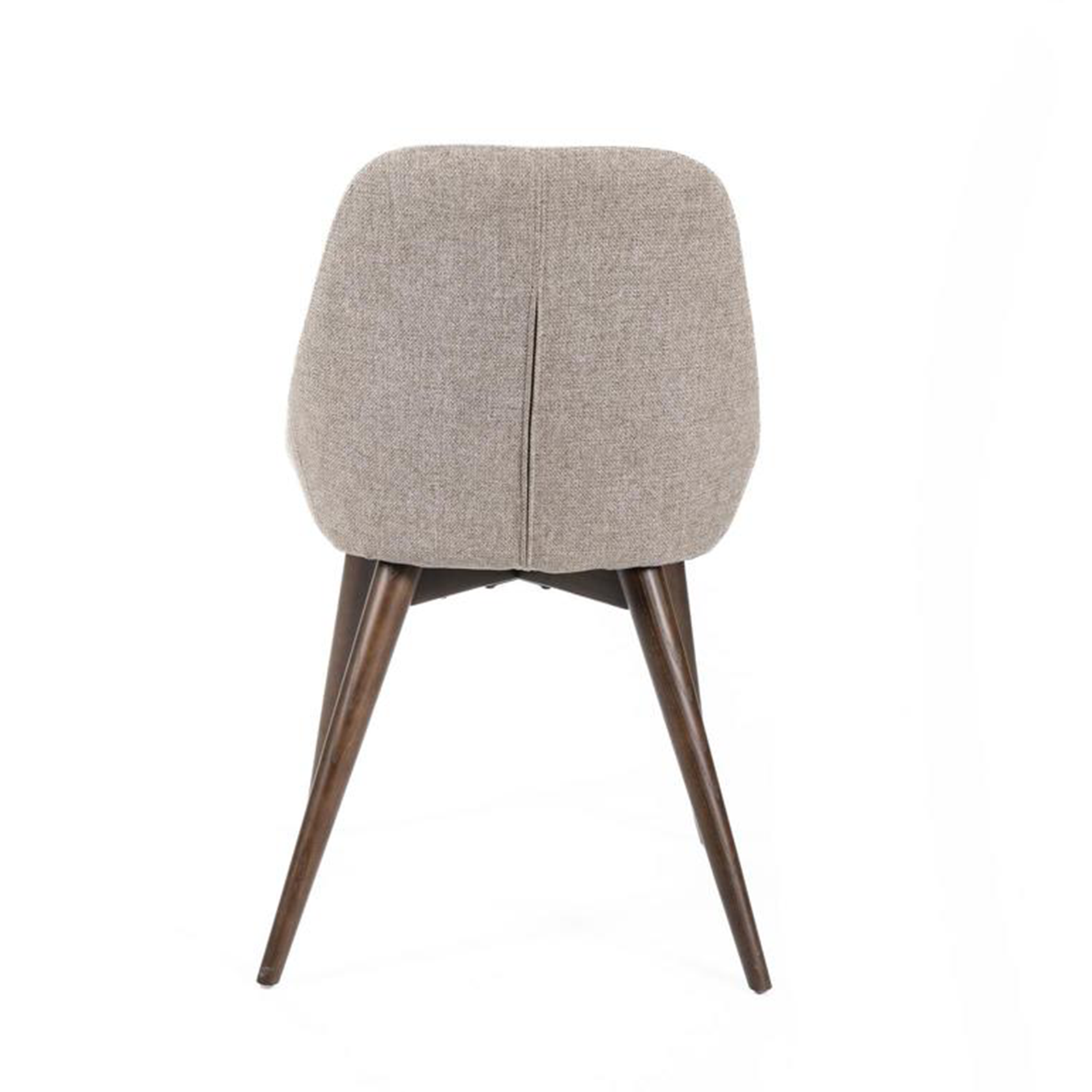 Set of modern dining chairs in "Zaira" fabric with wooden frame, 49x58 cm, 85 cm high
