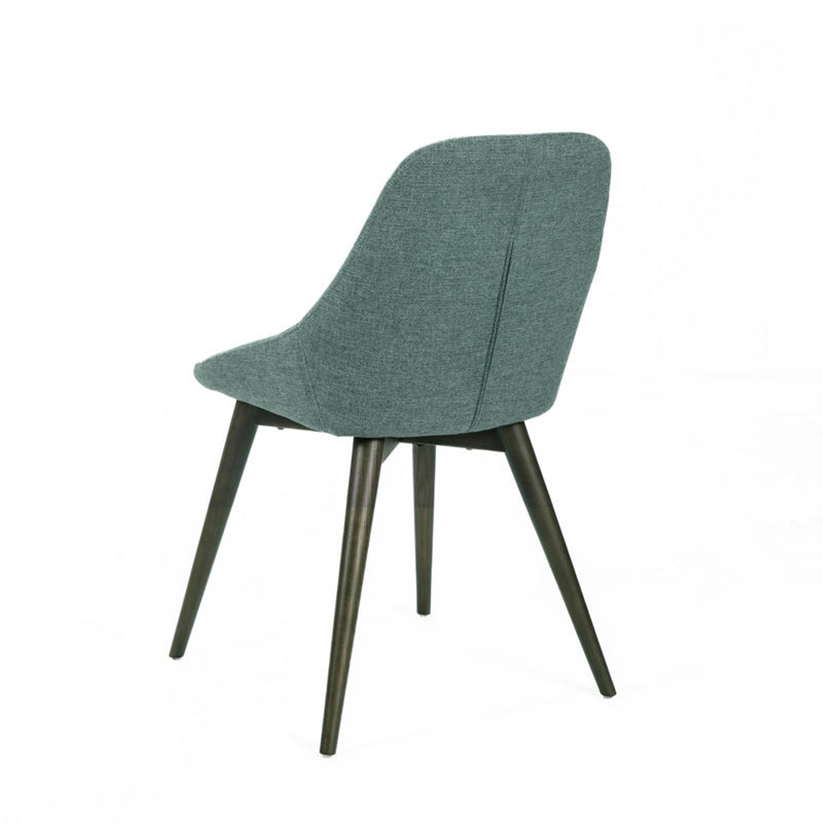 Set of modern dining chairs in "Zaira" fabric with wooden frame, 49x58 cm, 85 cm high